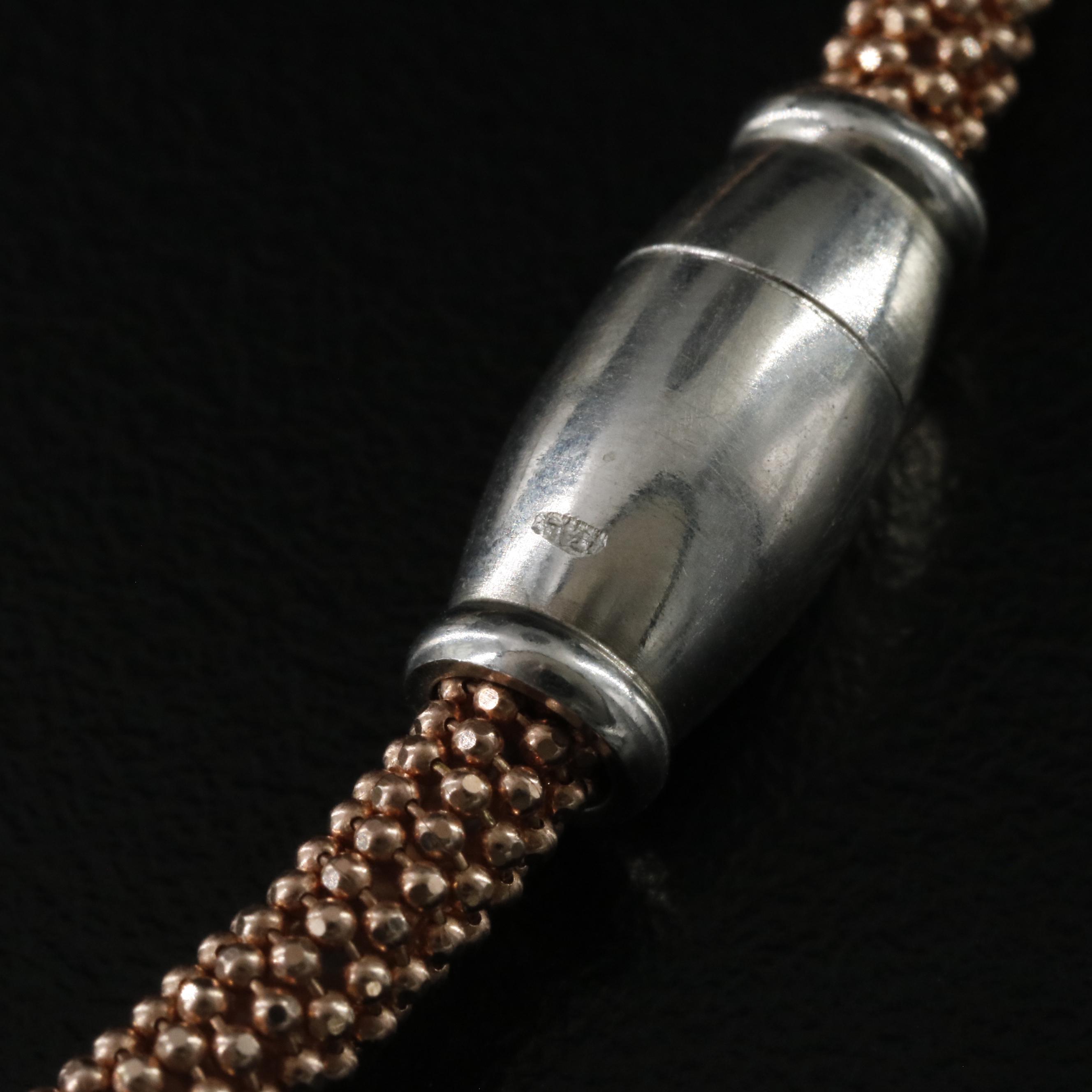 Sterling Popcorn Chain Necklace