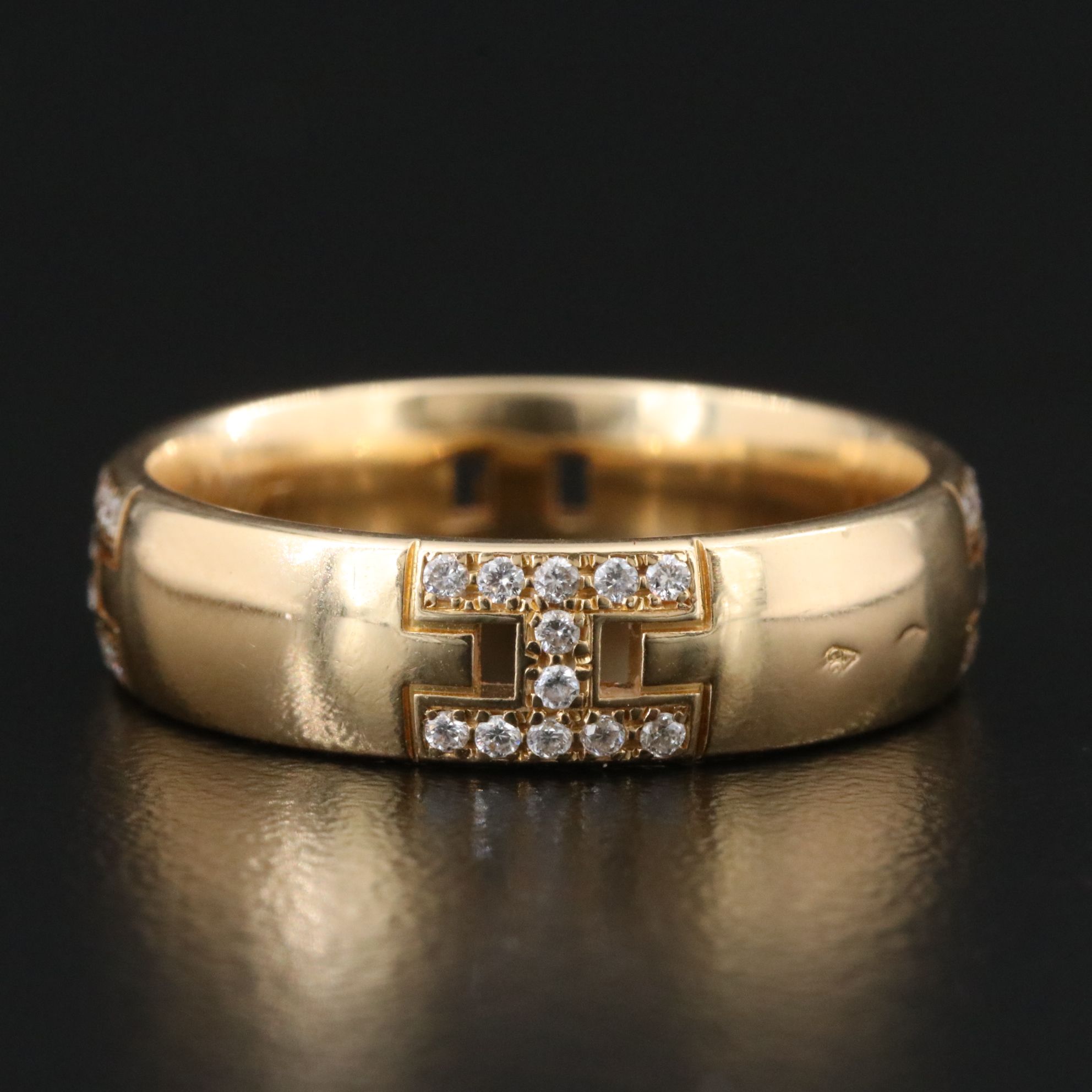 Hermès  Ever Herackles 18K and 0.30 CTW Diamond Four Station Ring