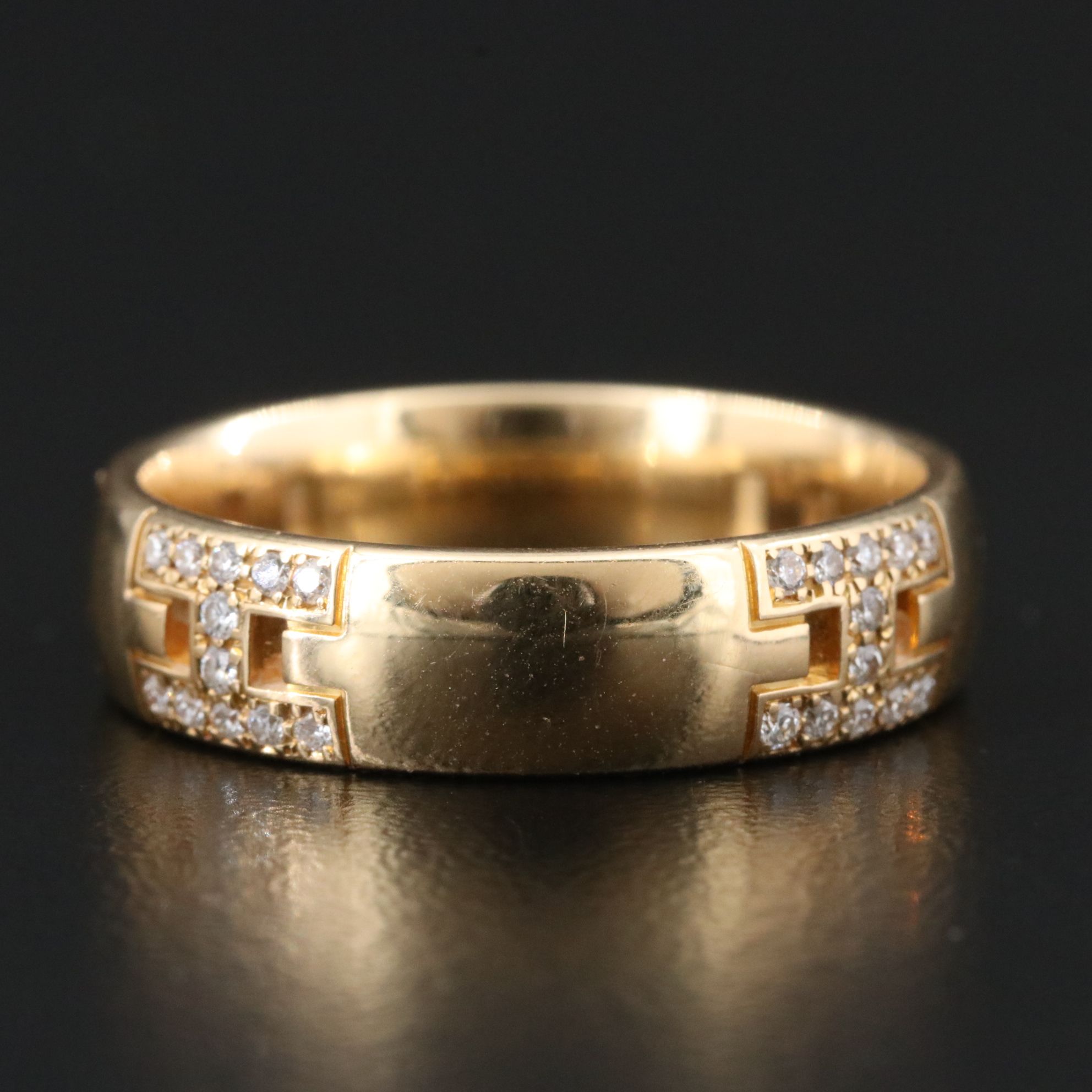 Hermès  Ever Herackles 18K and 0.30 CTW Diamond Four Station Ring