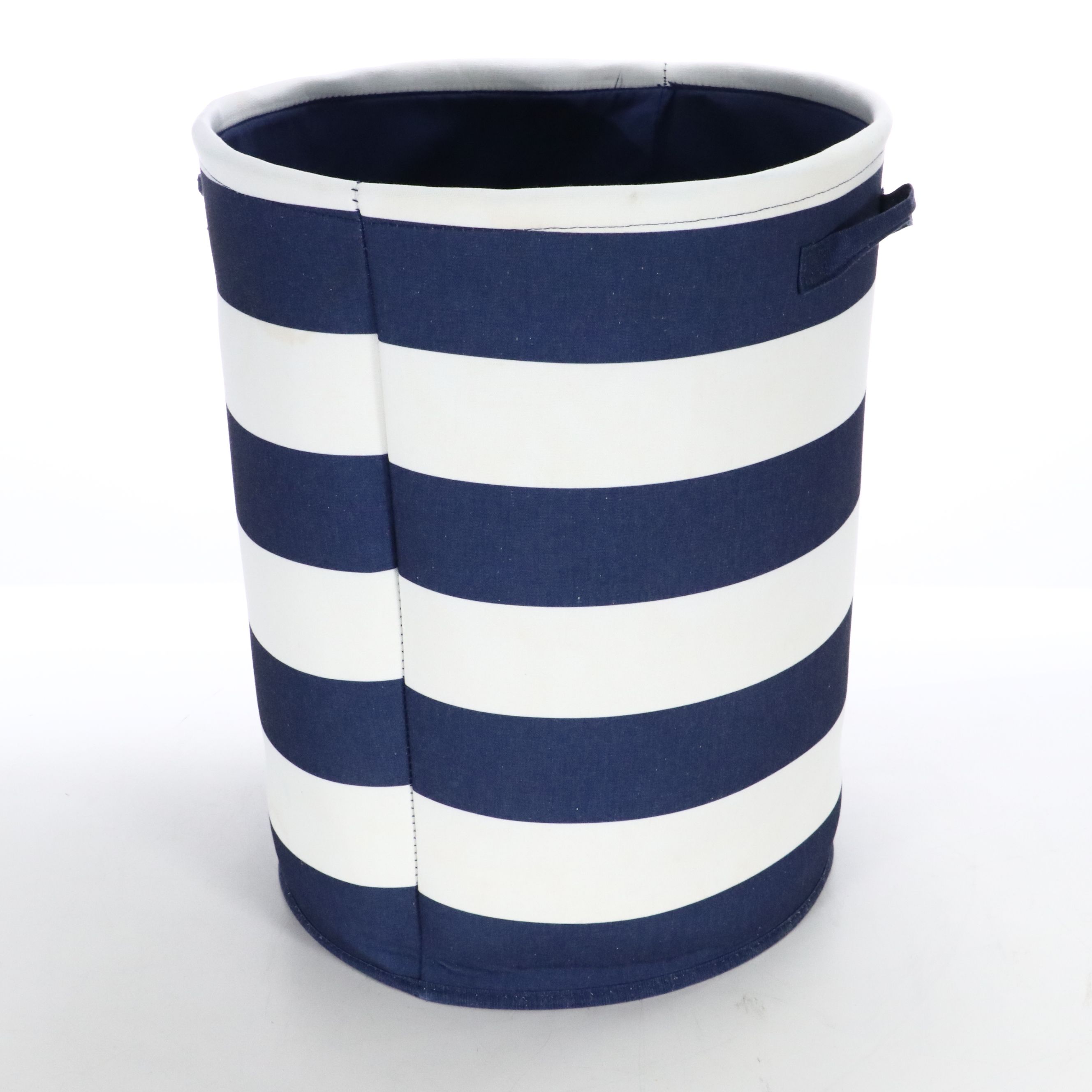 Wooden Cutout Ohio Wall Décor with Throw Pillows and Striped Hamper