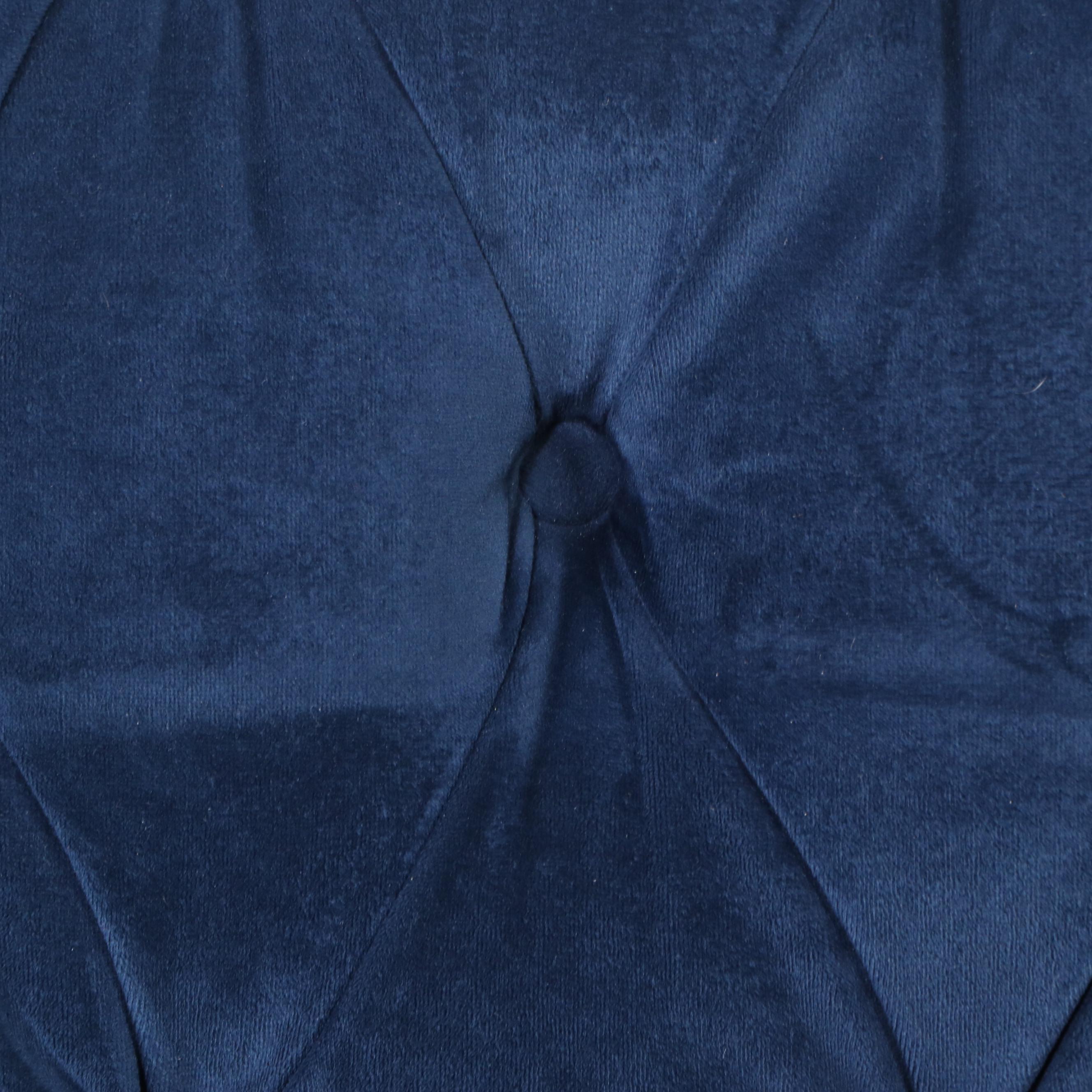 Pair of Pier 1 Blue Velvet Settees with Nailhead Trim