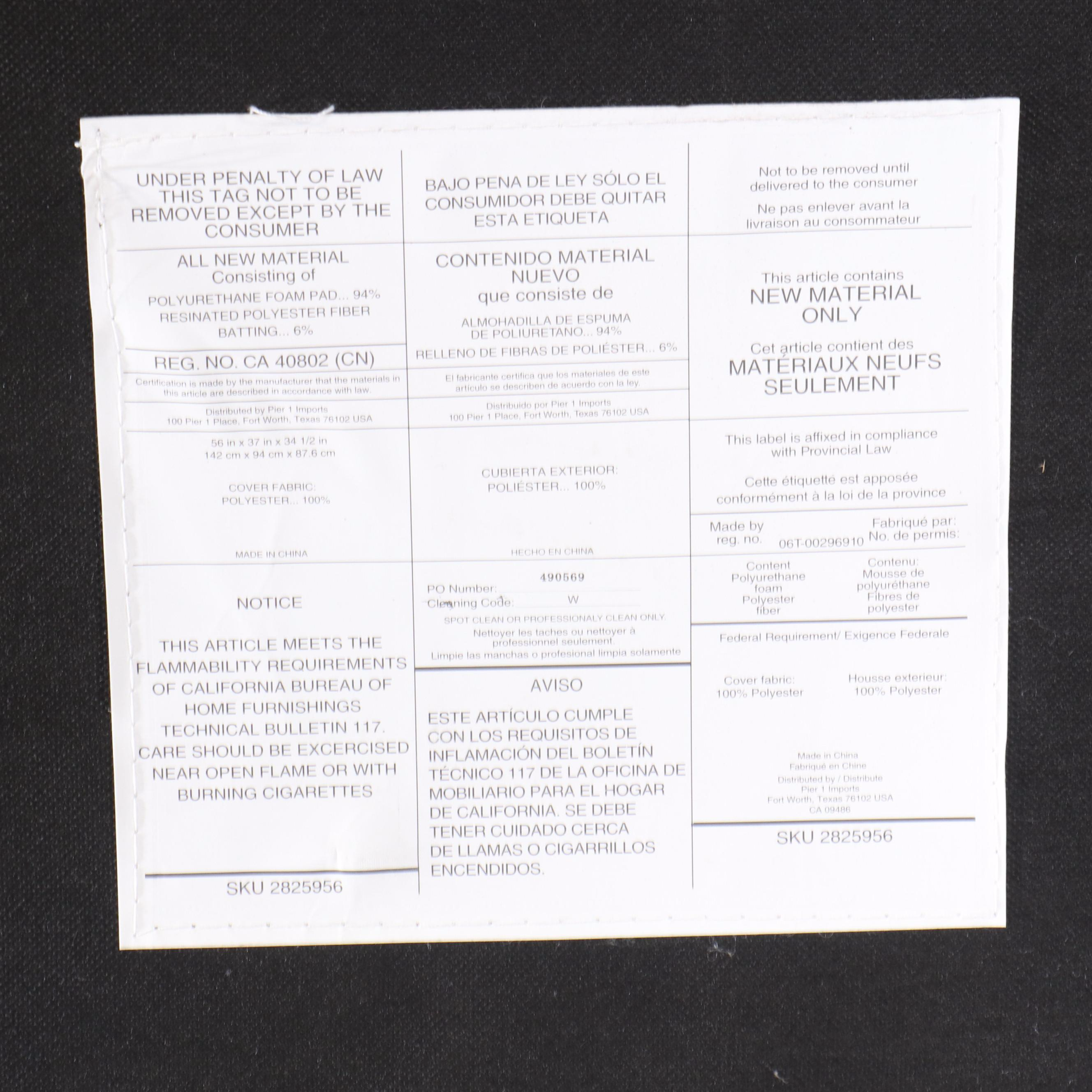 Pair of Pier 1 Blue Velvet Settees with Nailhead Trim