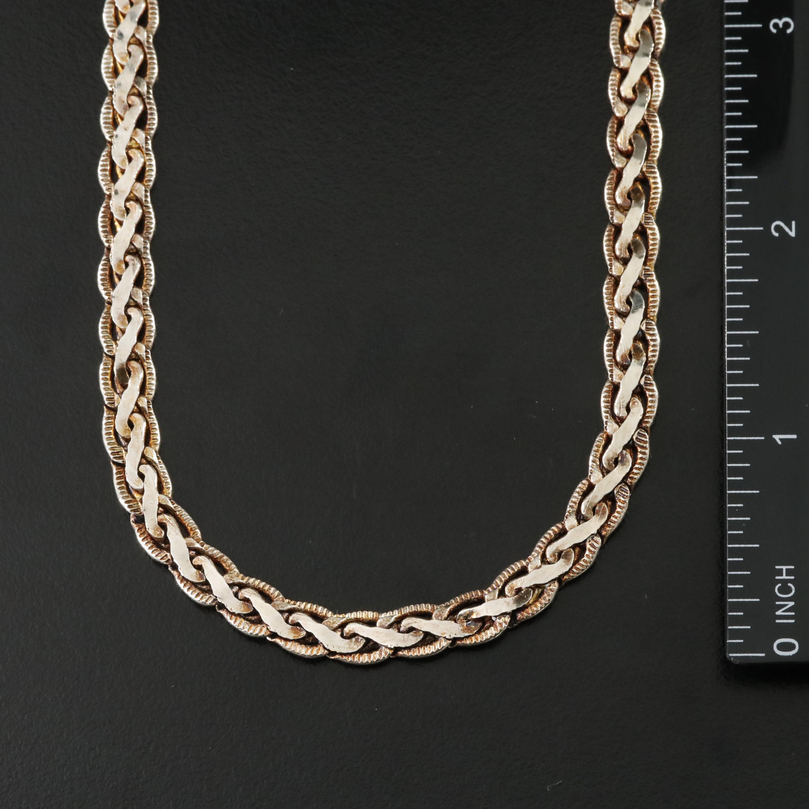Sterling Fancy Link Necklace