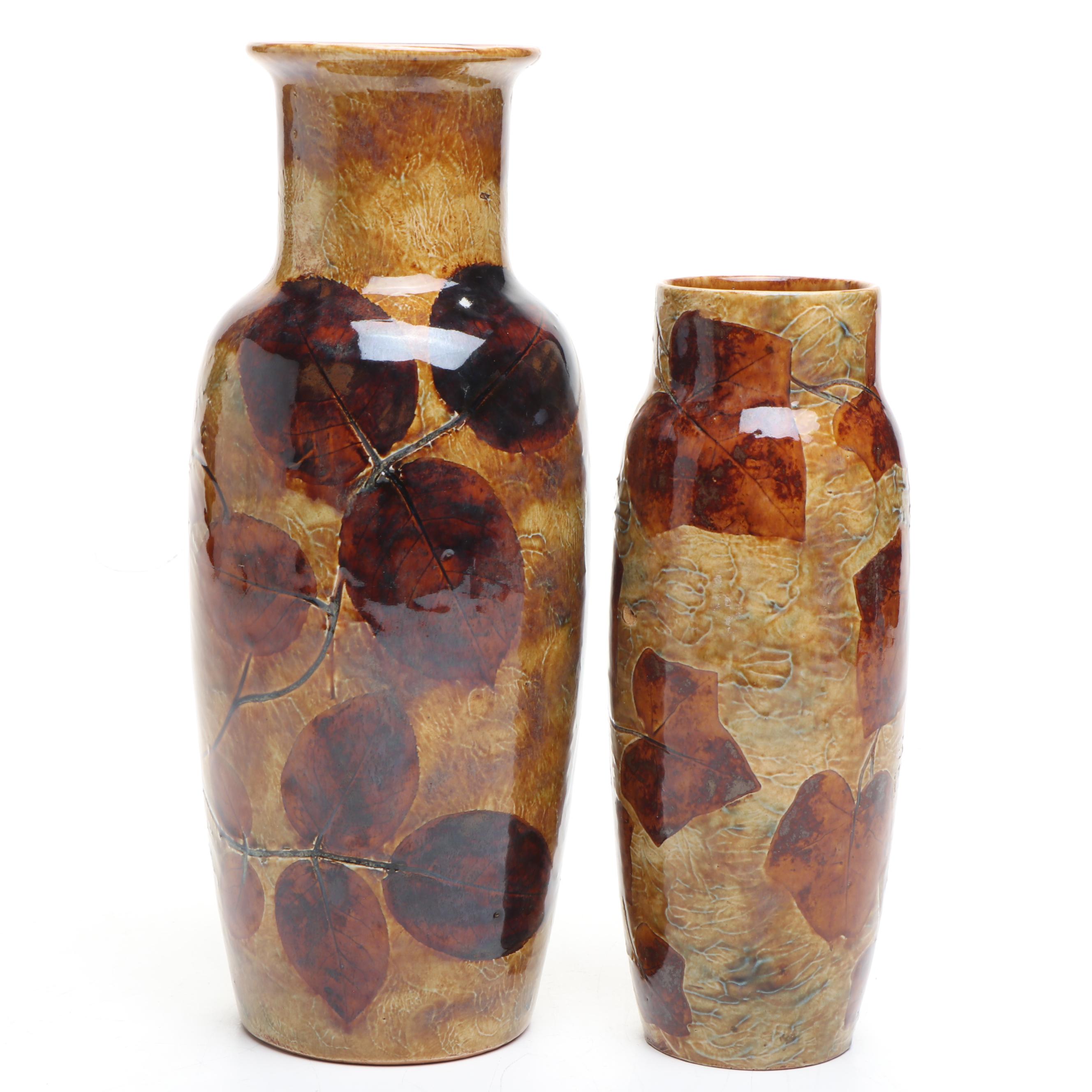 Royal Doulton "Autumn Foliage" Ceramic Vases