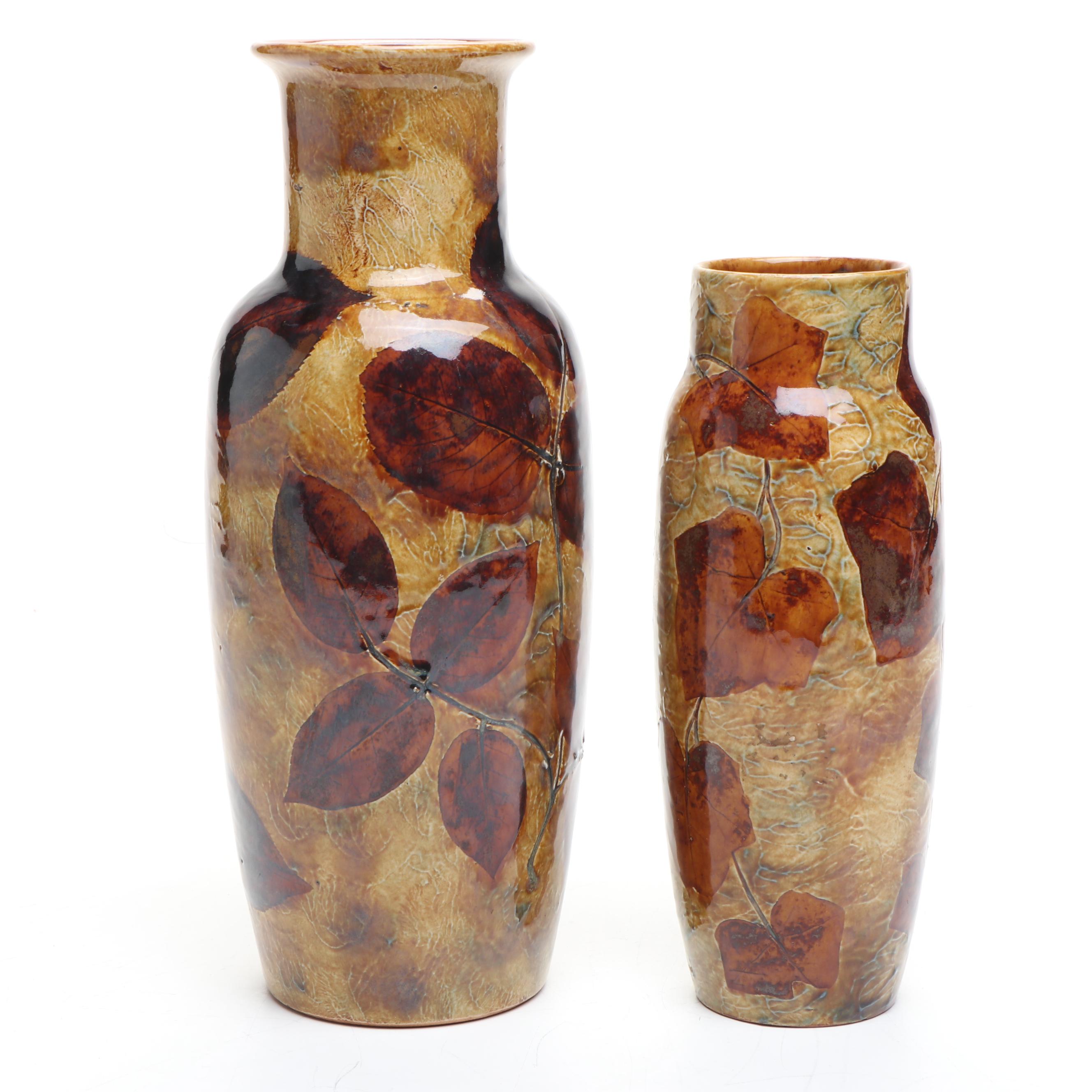 Royal Doulton "Autumn Foliage" Ceramic Vases