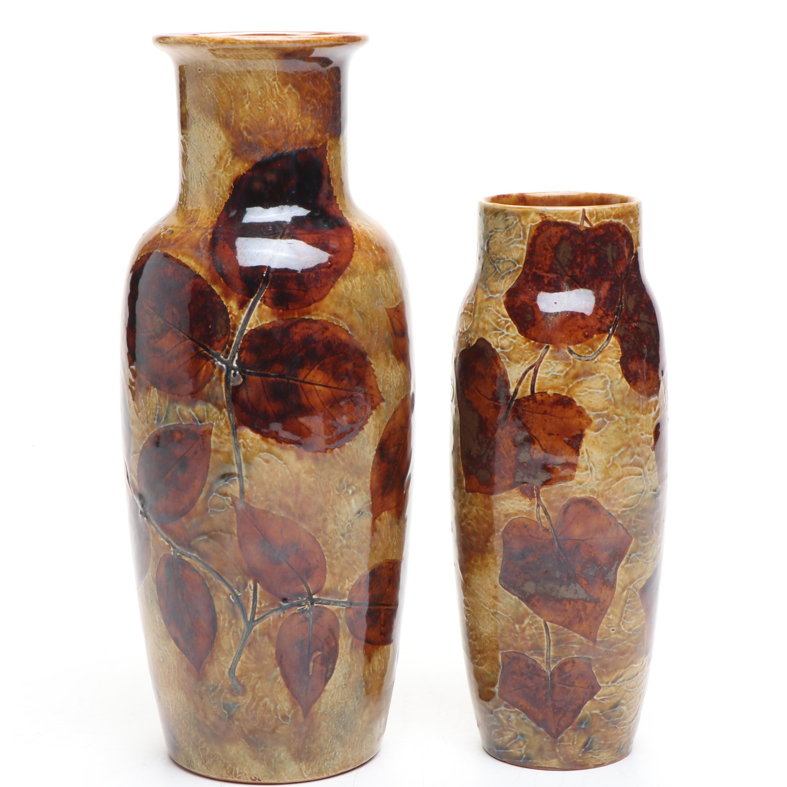 Royal Doulton "Autumn Foliage" Ceramic Vases