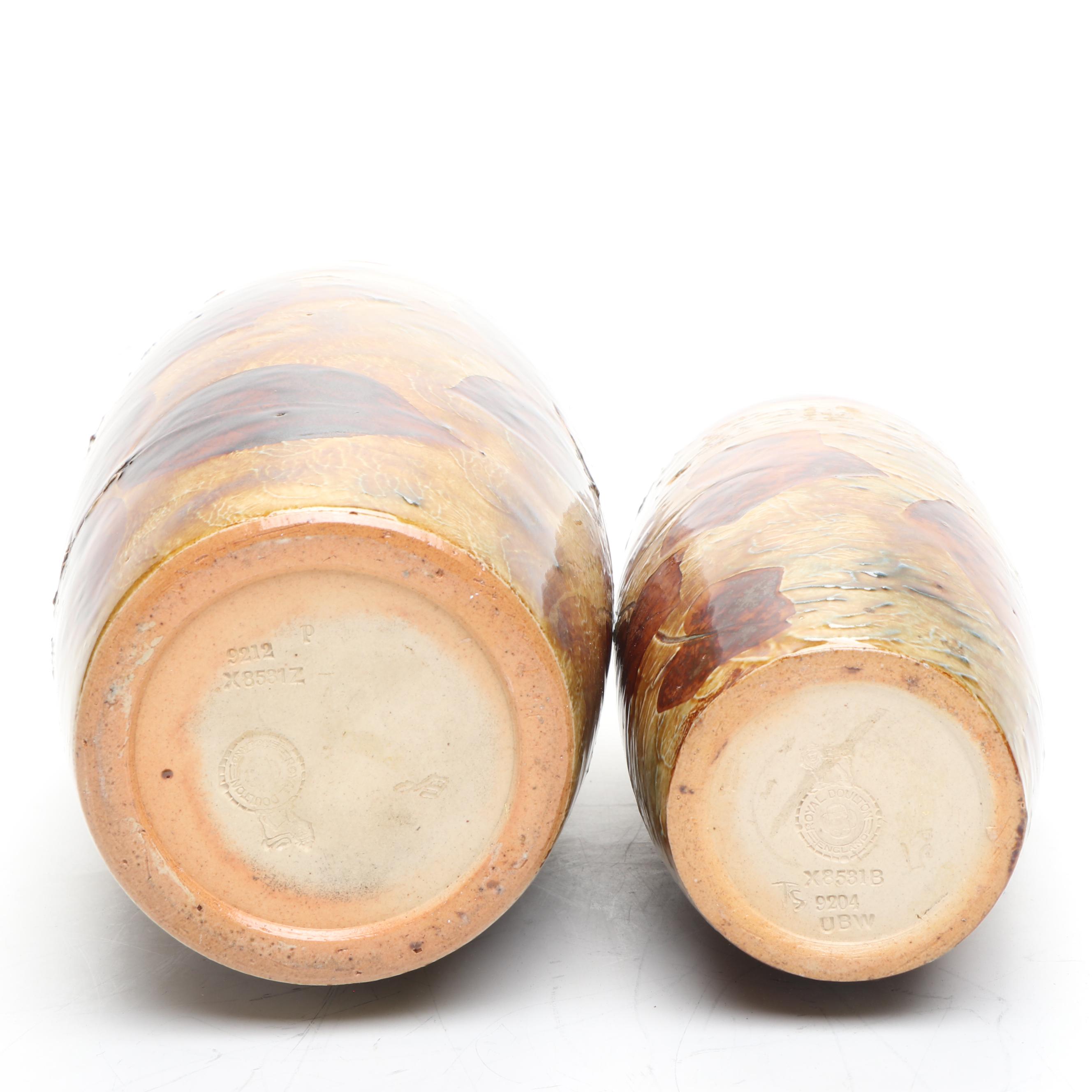 Royal Doulton "Autumn Foliage" Ceramic Vases