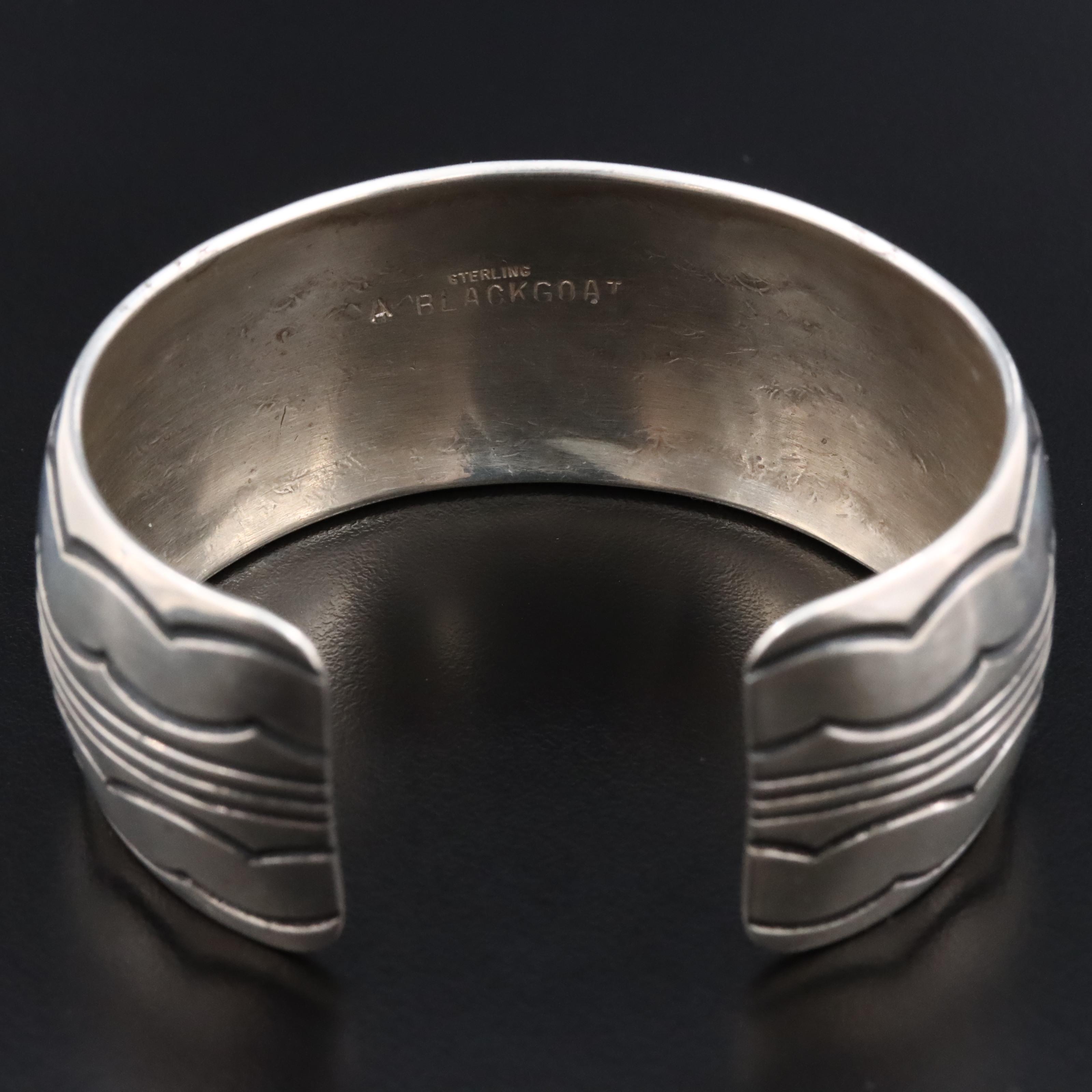 Arnold Blackgoat Navajo Diné Sterling Stampwork Cuff