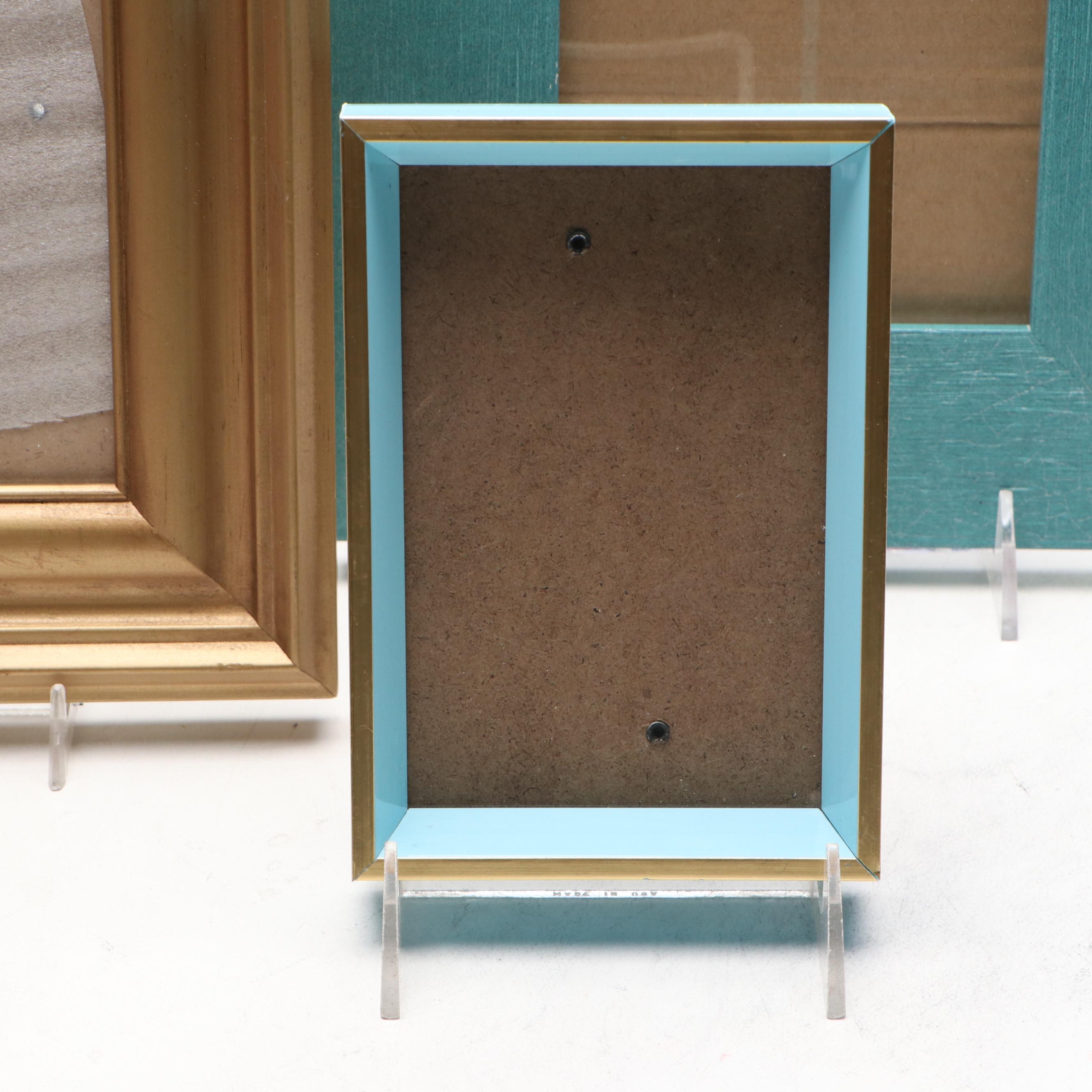 Contemporary Pink, Blue and Gold Finished Picture Frames
