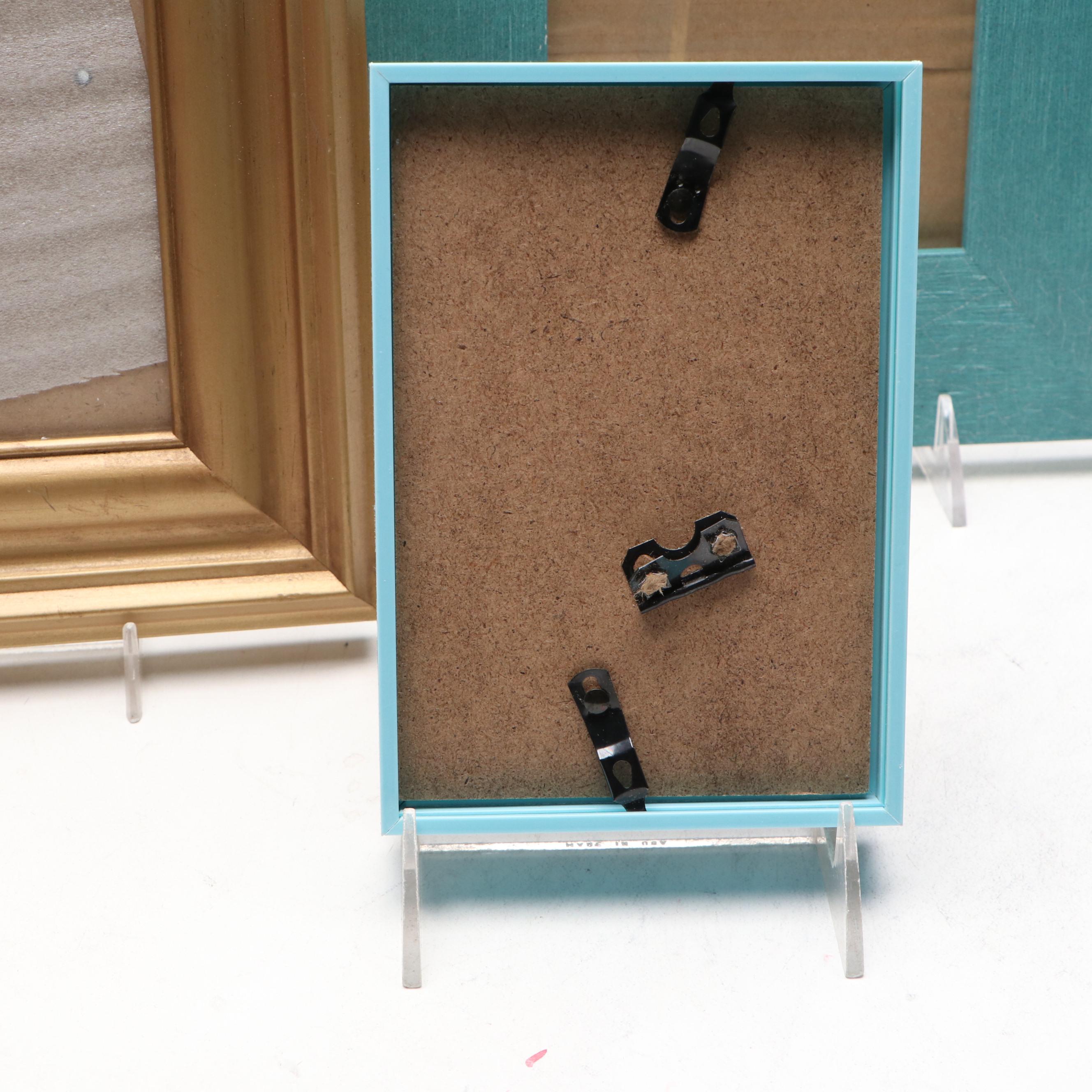 Contemporary Pink, Blue and Gold Finished Picture Frames