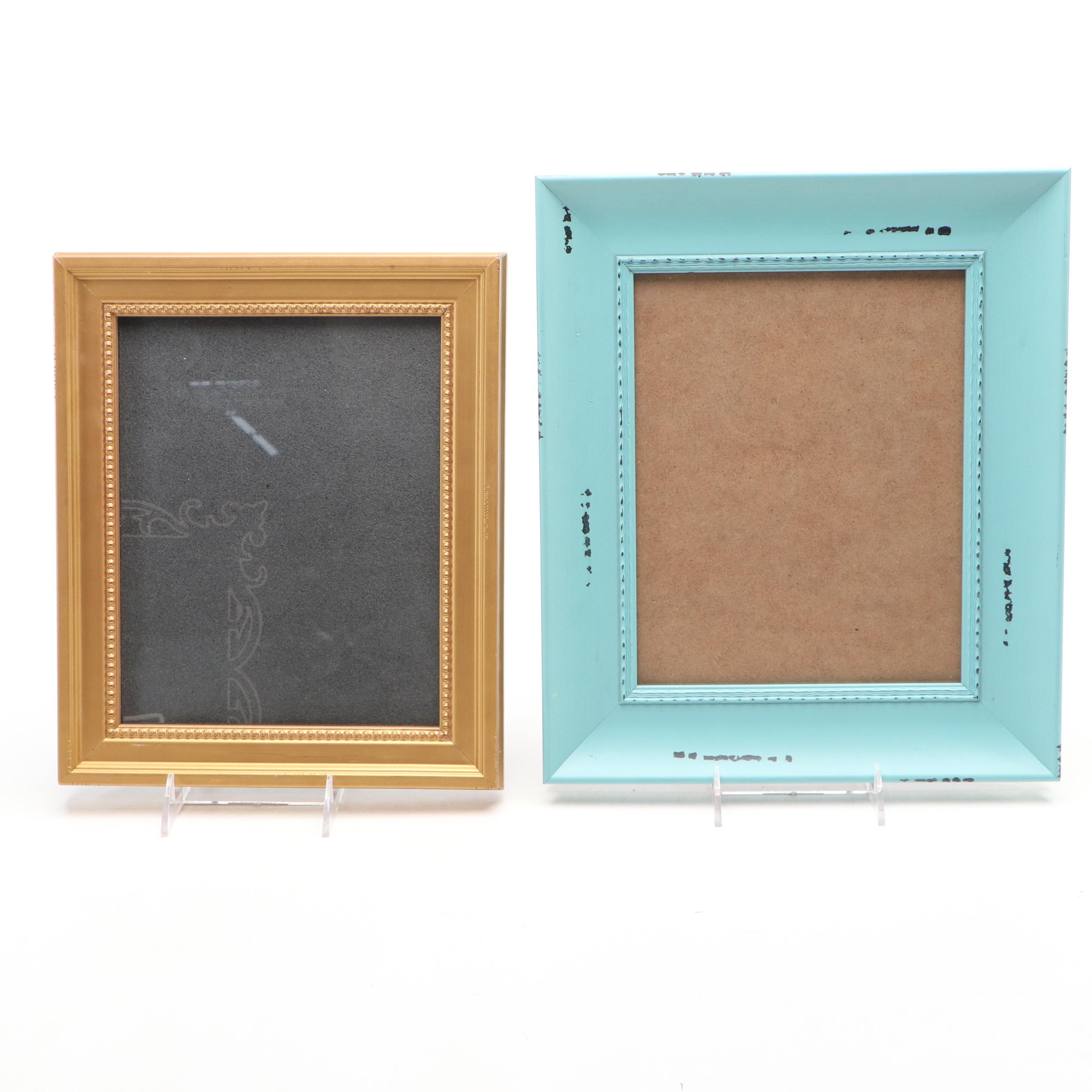 Contemporary Pink, Blue and Gold Finished Picture Frames