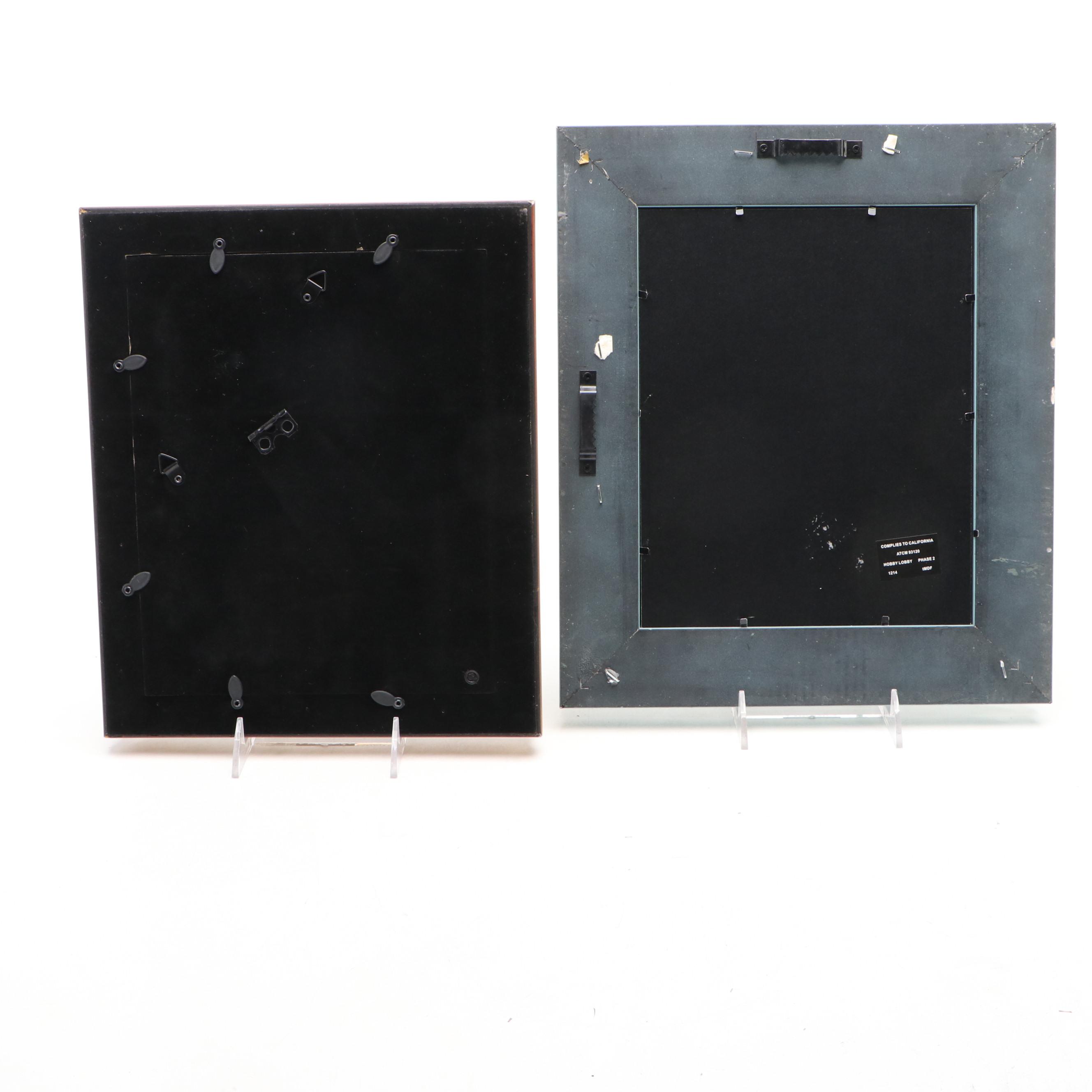 Contemporary Pink, Blue and Gold Finished Picture Frames