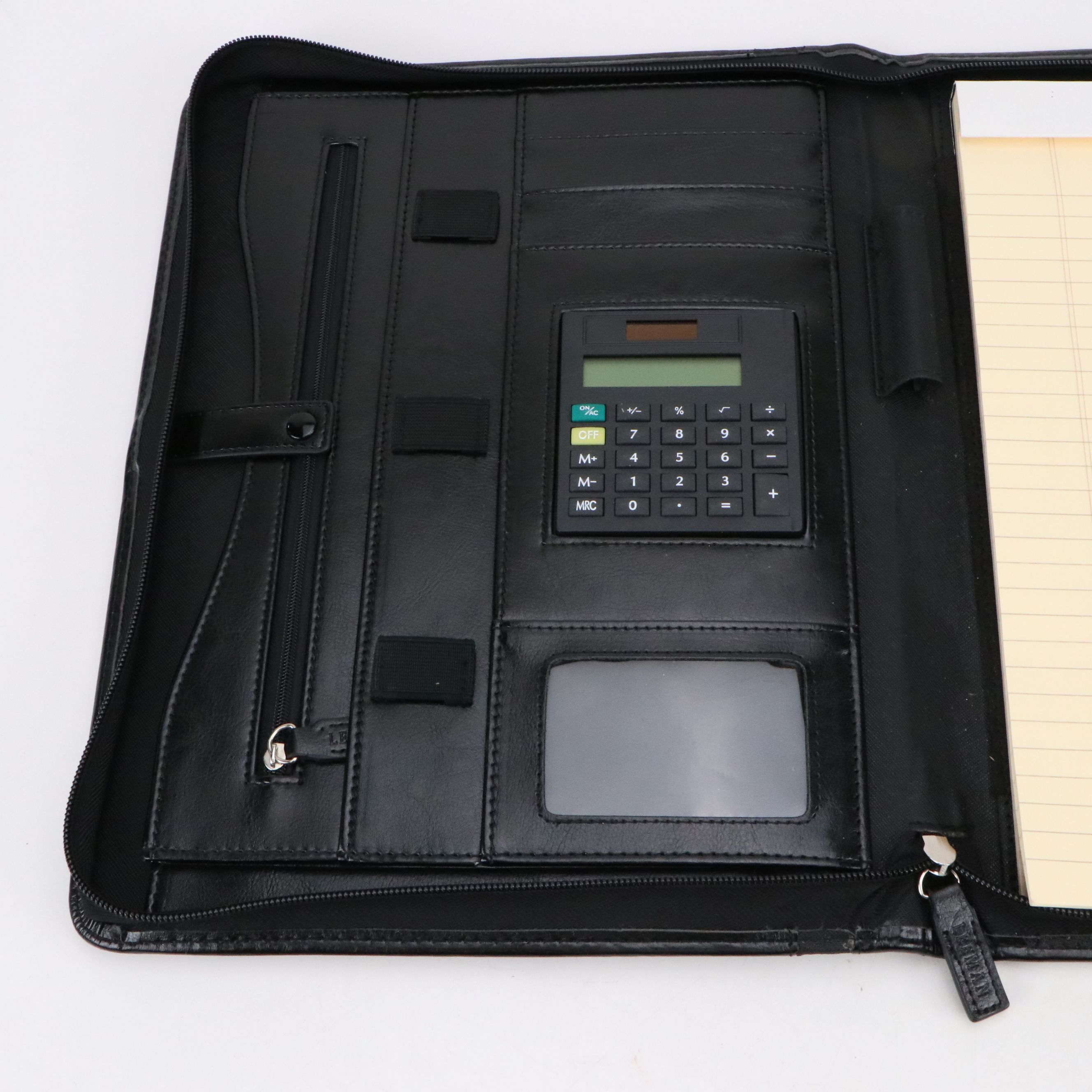 Tumi Leather Folio, with Planner and More Desk Accessories, Pens