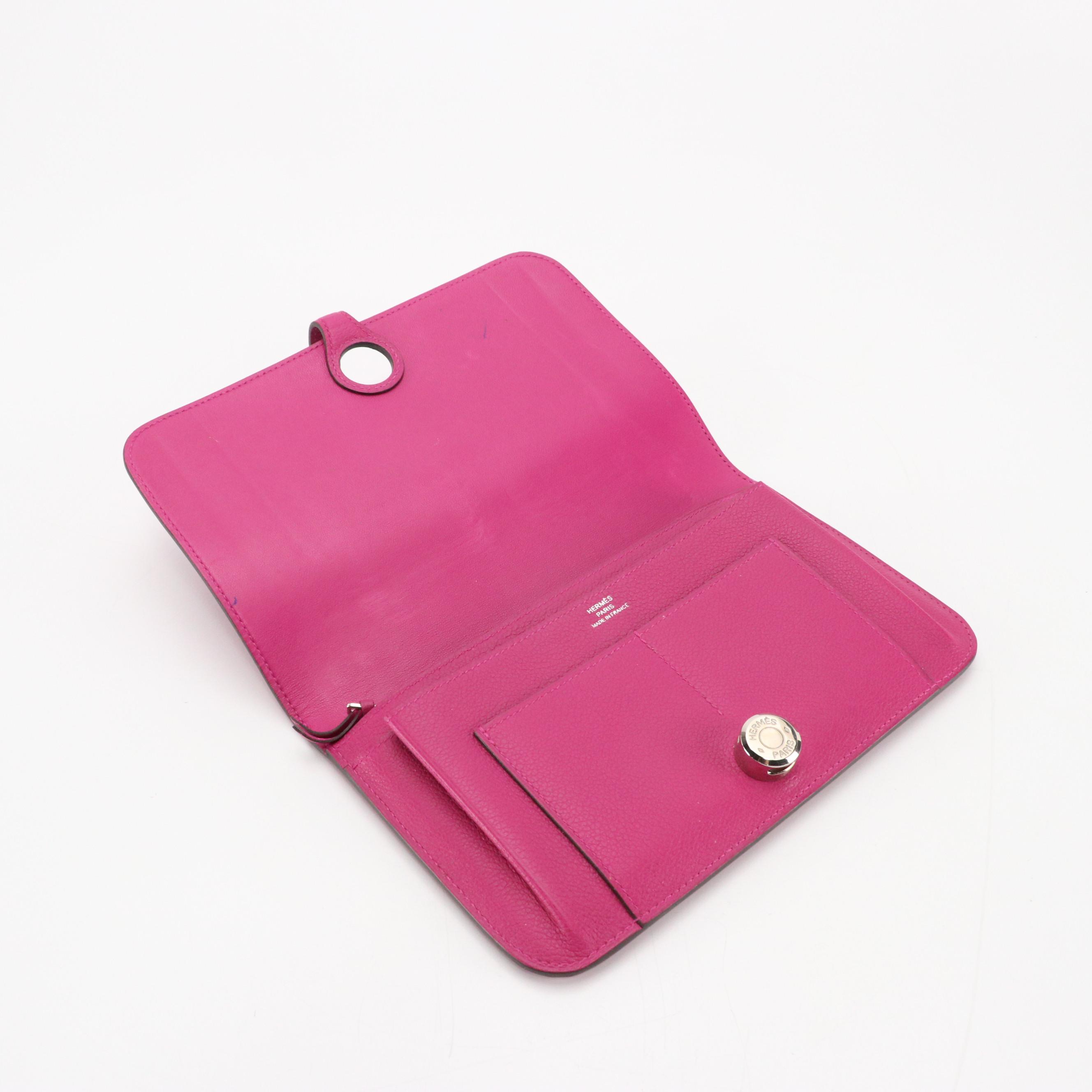 Hermès Dogon Duo GM Bifold Wallet in Clemence Leather