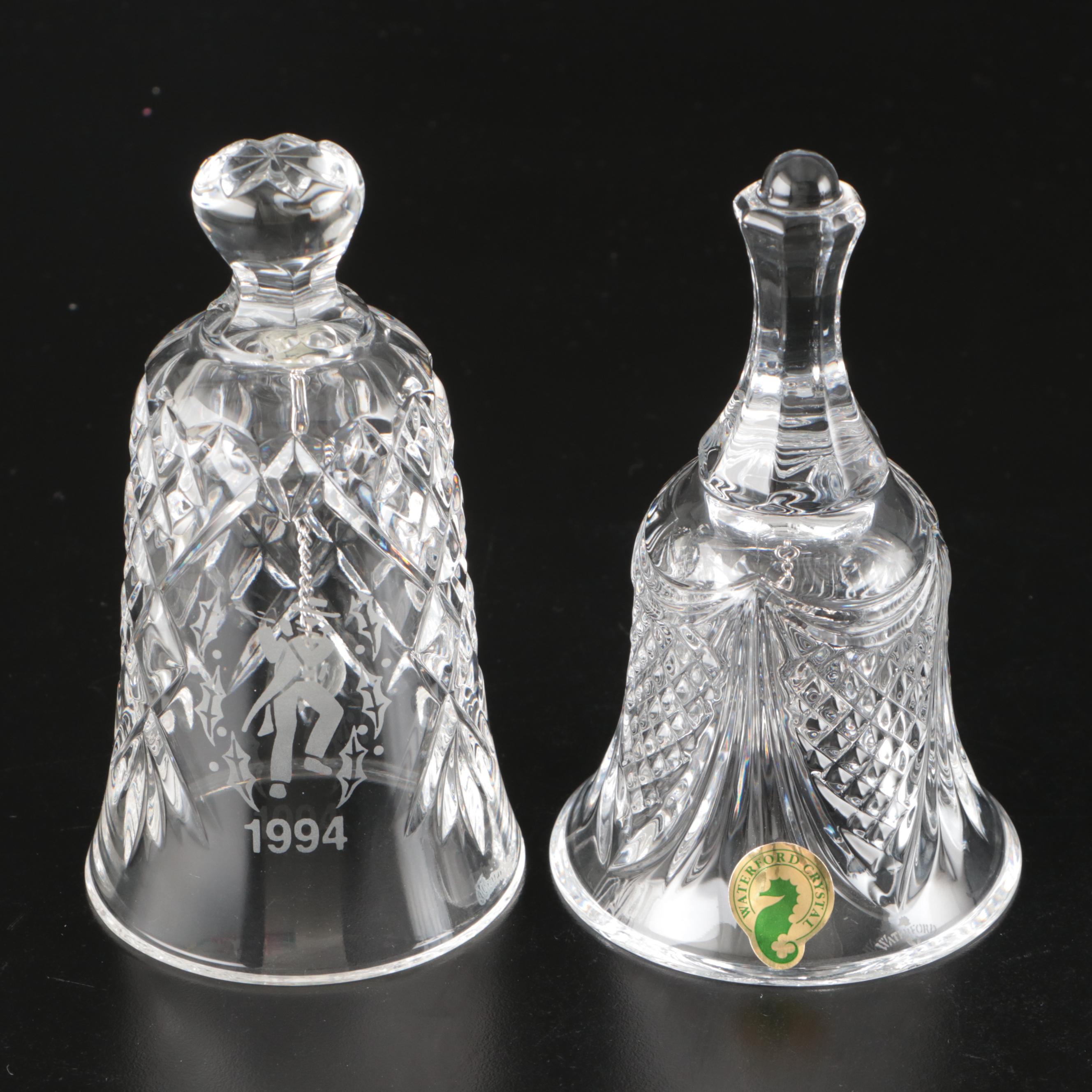 Waterford "Lismore" Crystal Cordial Glasses and Bells