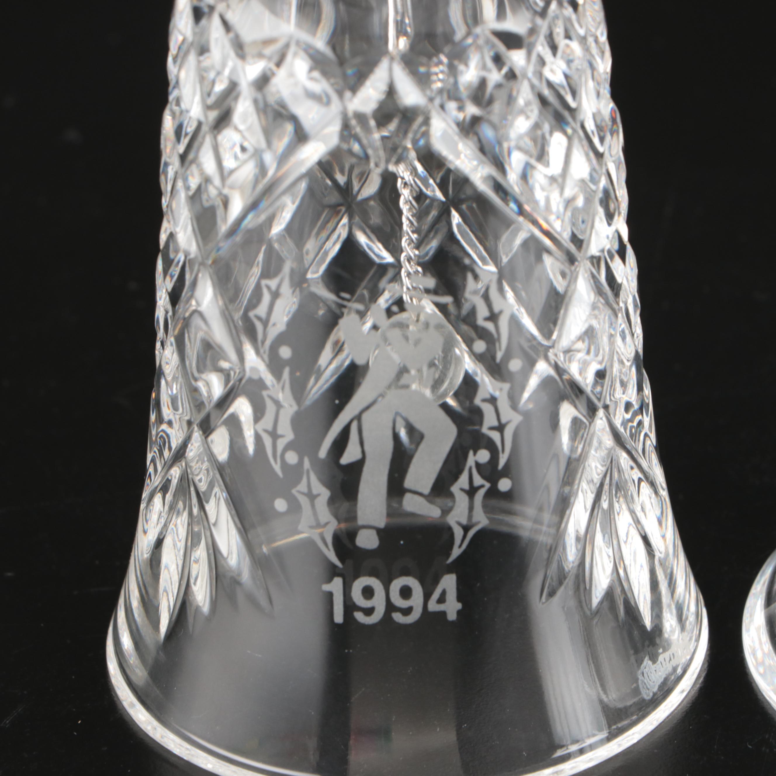 Waterford "Lismore" Crystal Cordial Glasses and Bells