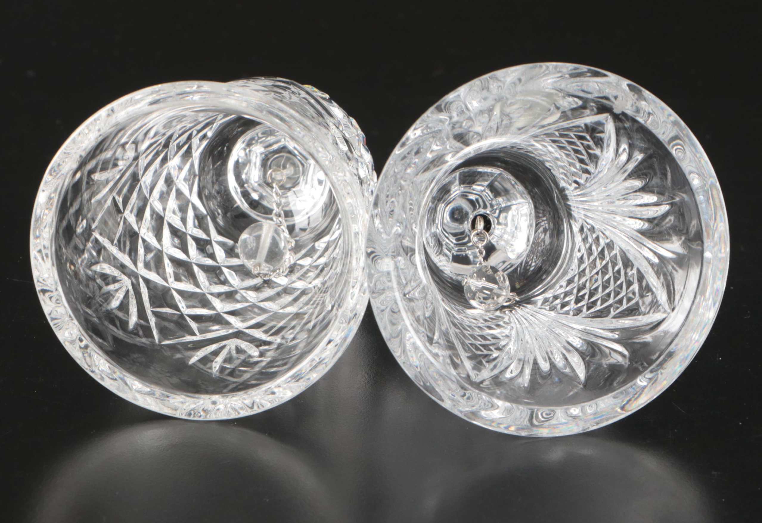 Waterford "Lismore" Crystal Cordial Glasses and Bells