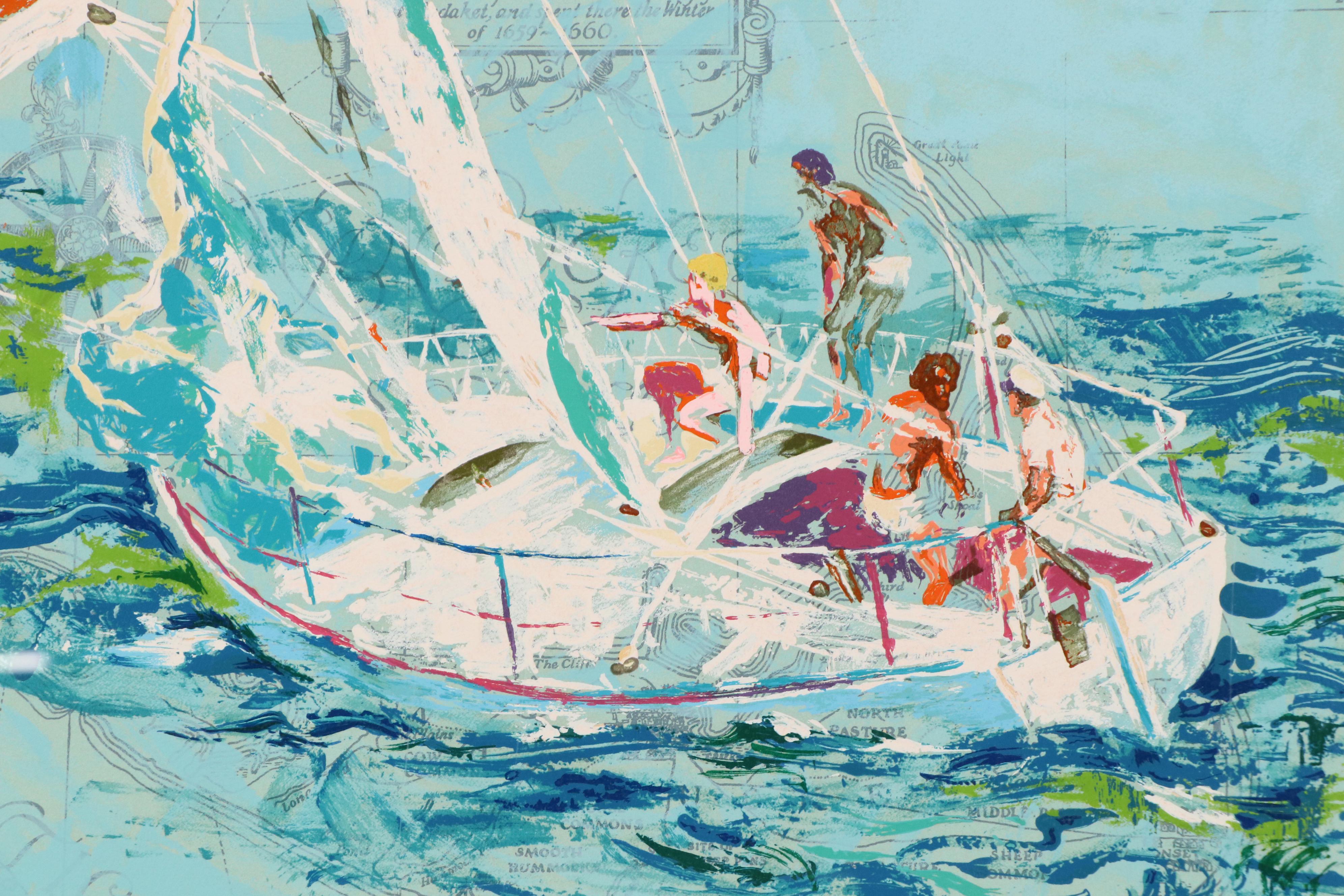 Leroy Neiman Serigraph "Nantucket Sailing," 1980
