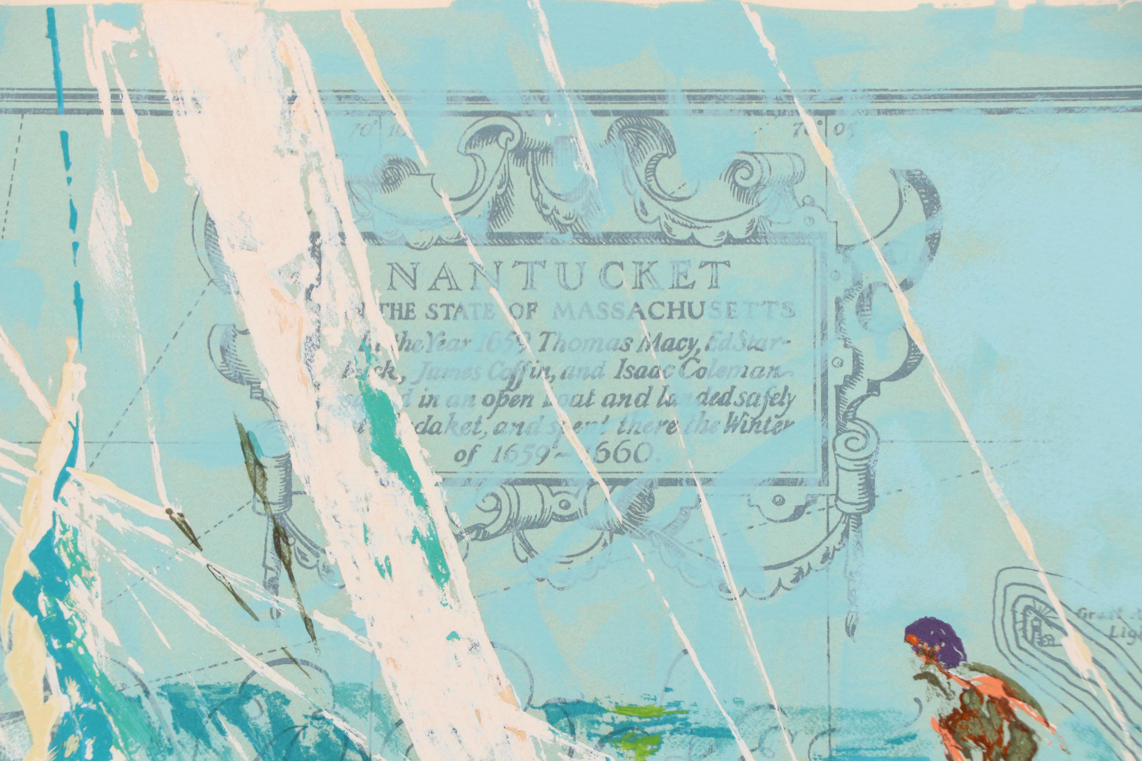 Leroy Neiman Serigraph "Nantucket Sailing," 1980