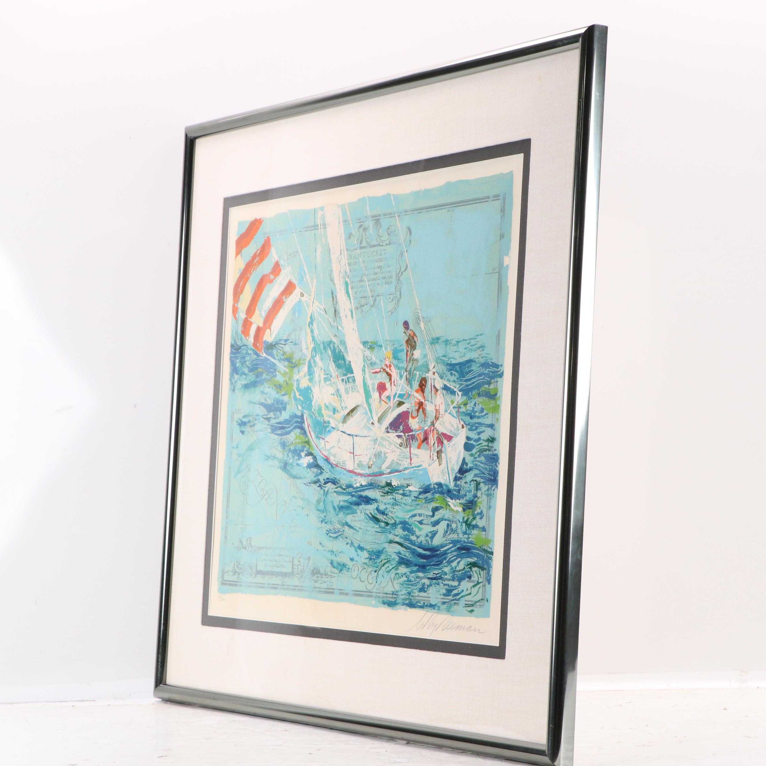 Leroy Neiman Serigraph "Nantucket Sailing," 1980