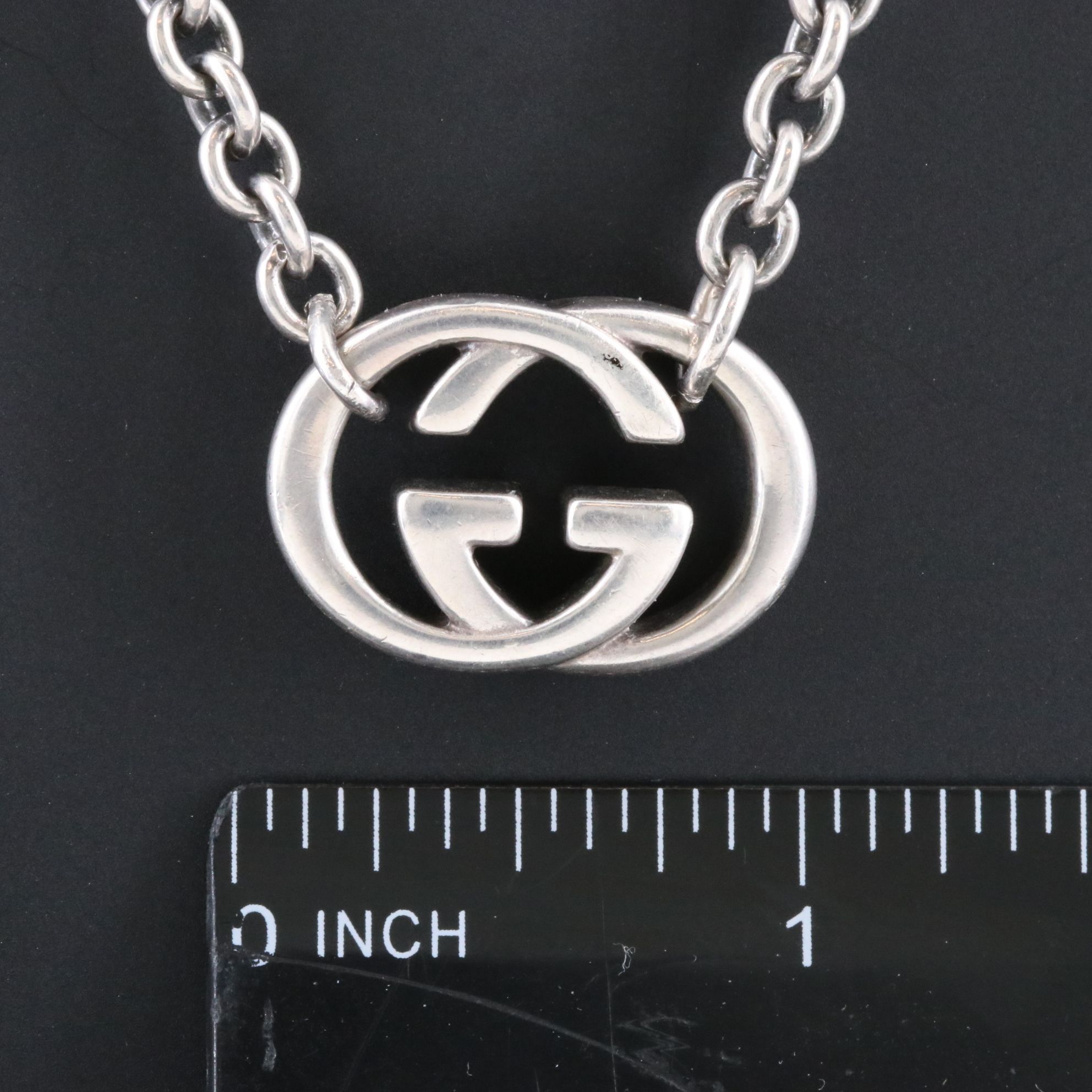 Gucci GG Logo Sterling Necklace