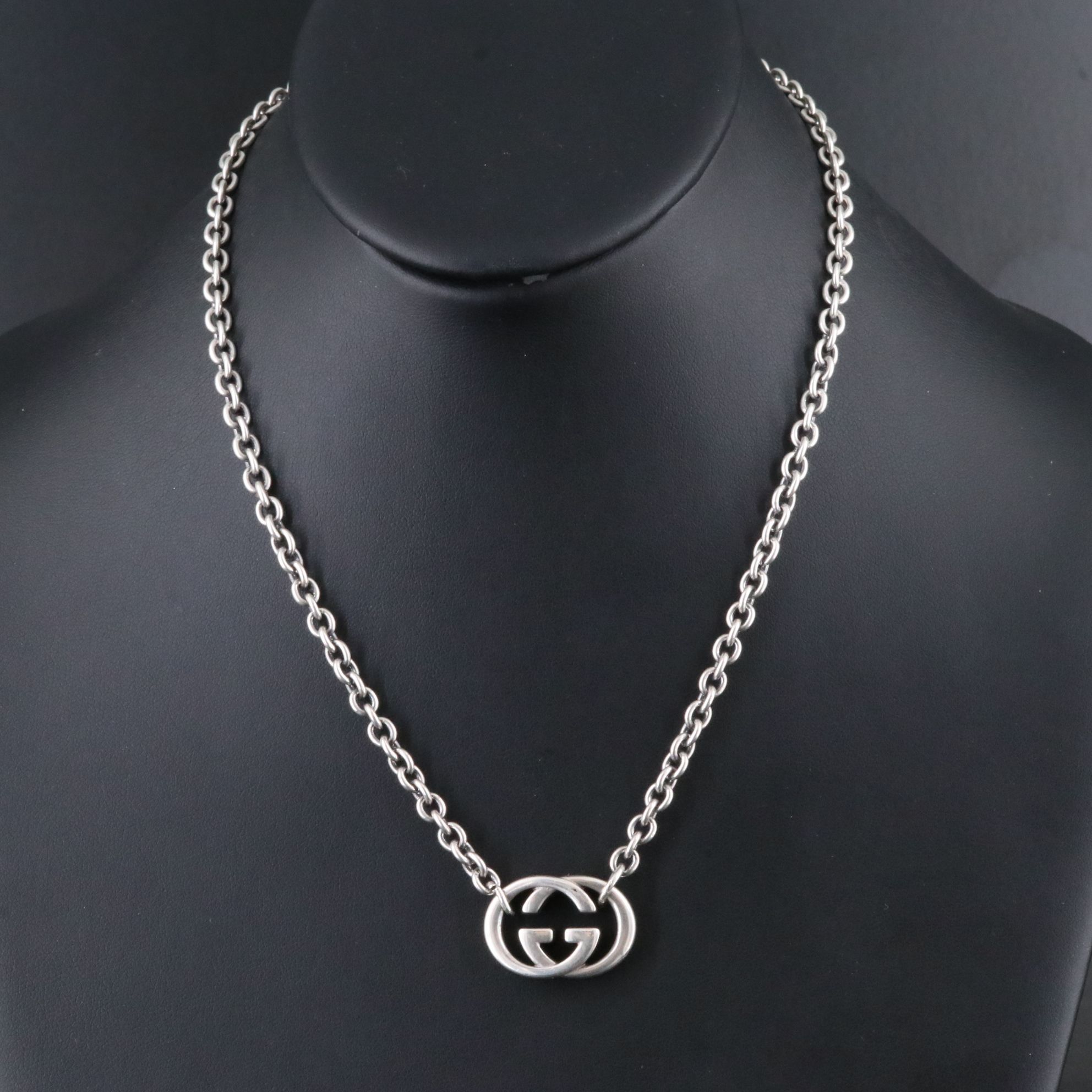 Gucci GG Logo Sterling Necklace