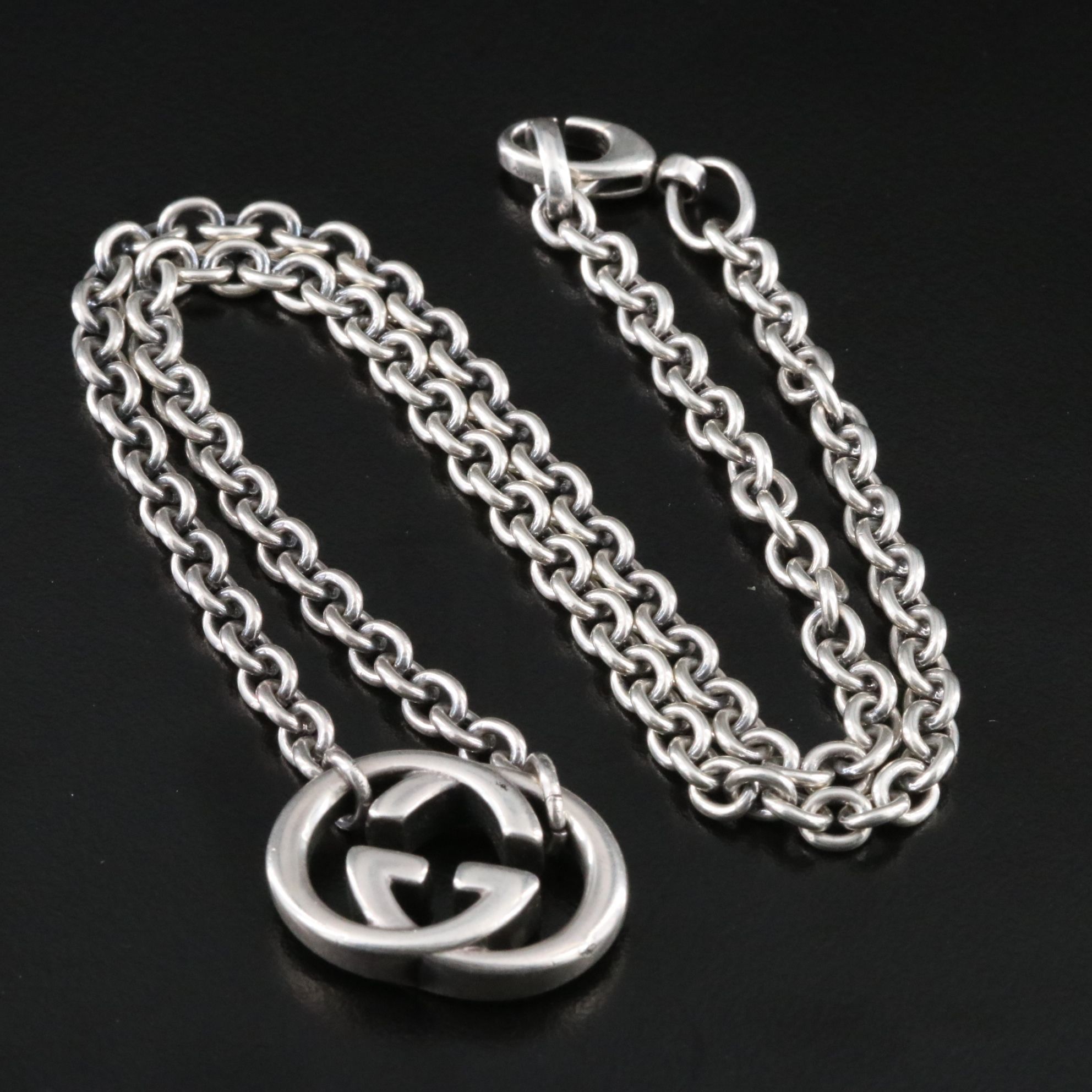 Gucci GG Logo Sterling Necklace