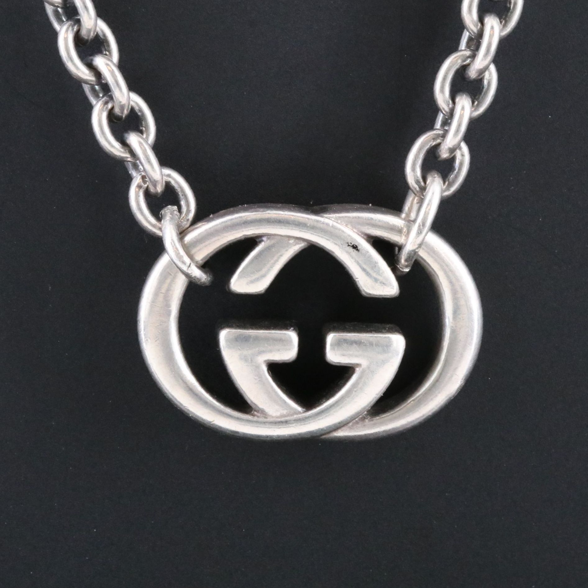 Gucci GG Logo Sterling Necklace