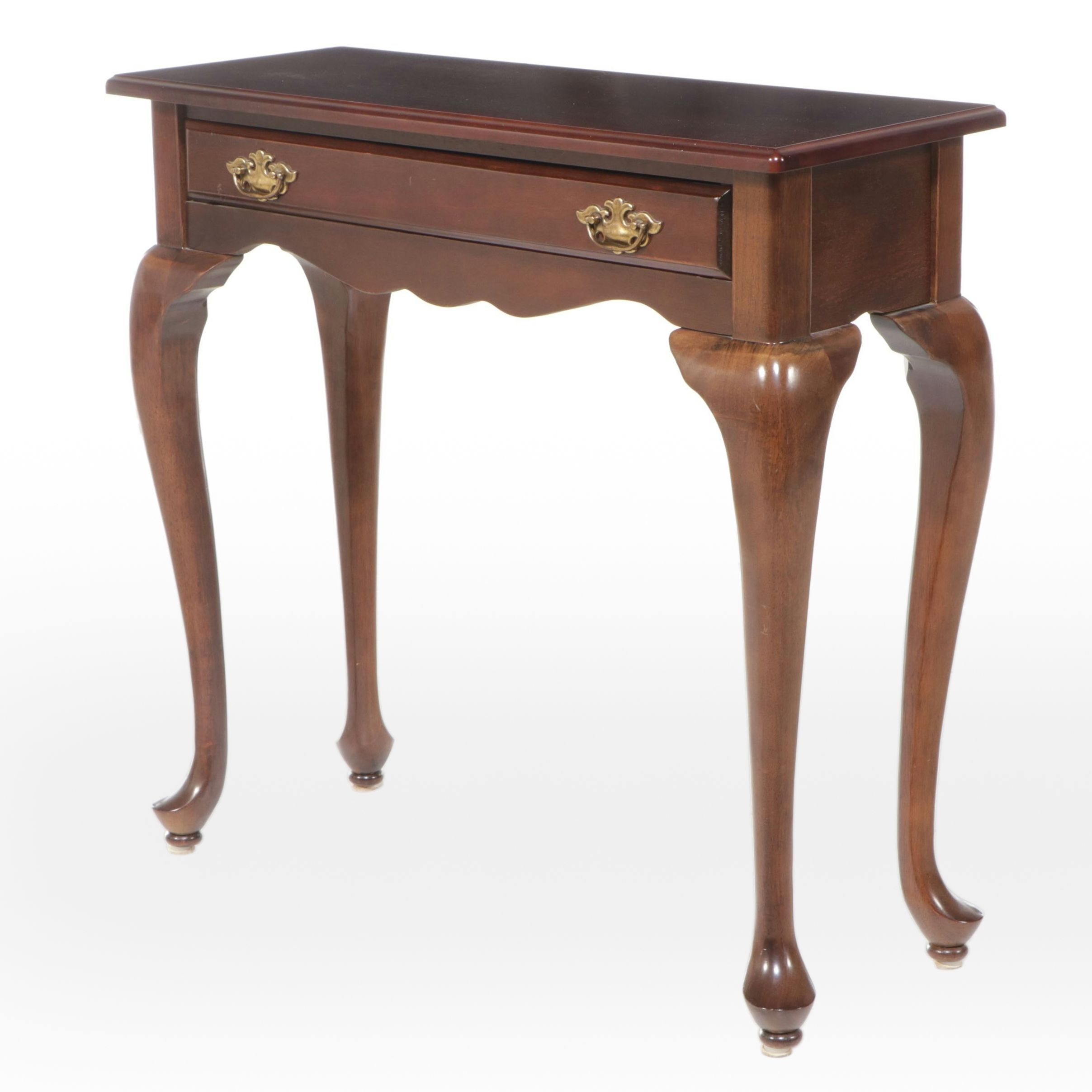 The Bombay Company Mahogany Finish Queen Anne Style Console Table