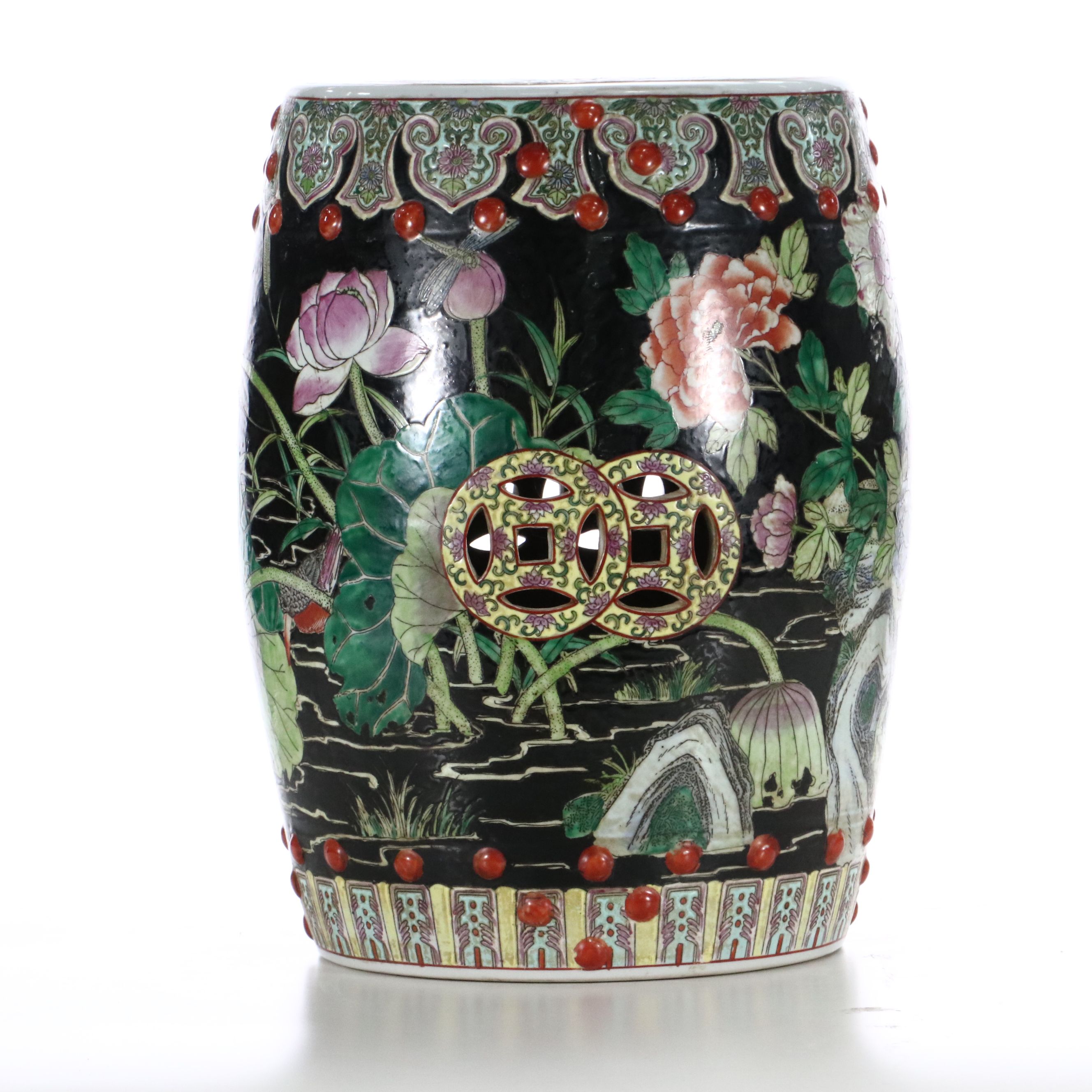 Chinese Famille Rose Porcelain Garden Stool