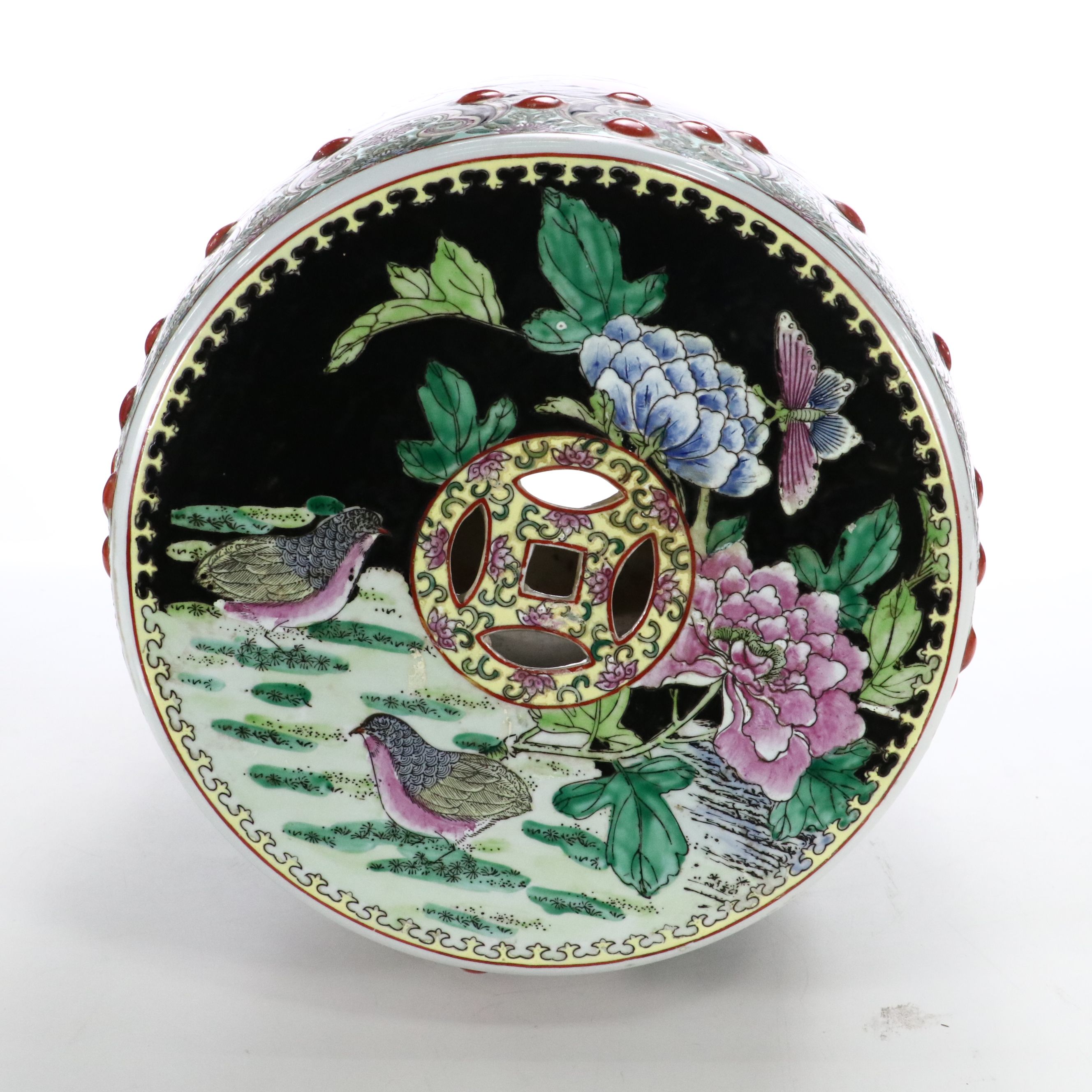Chinese Famille Rose Porcelain Garden Stool