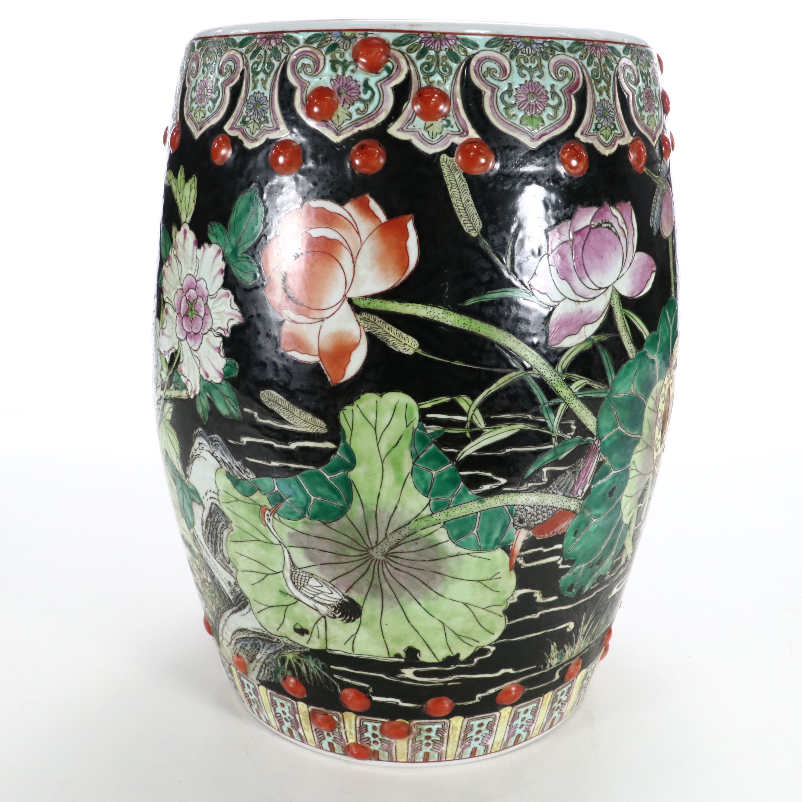 Chinese Famille Rose Porcelain Garden Stool