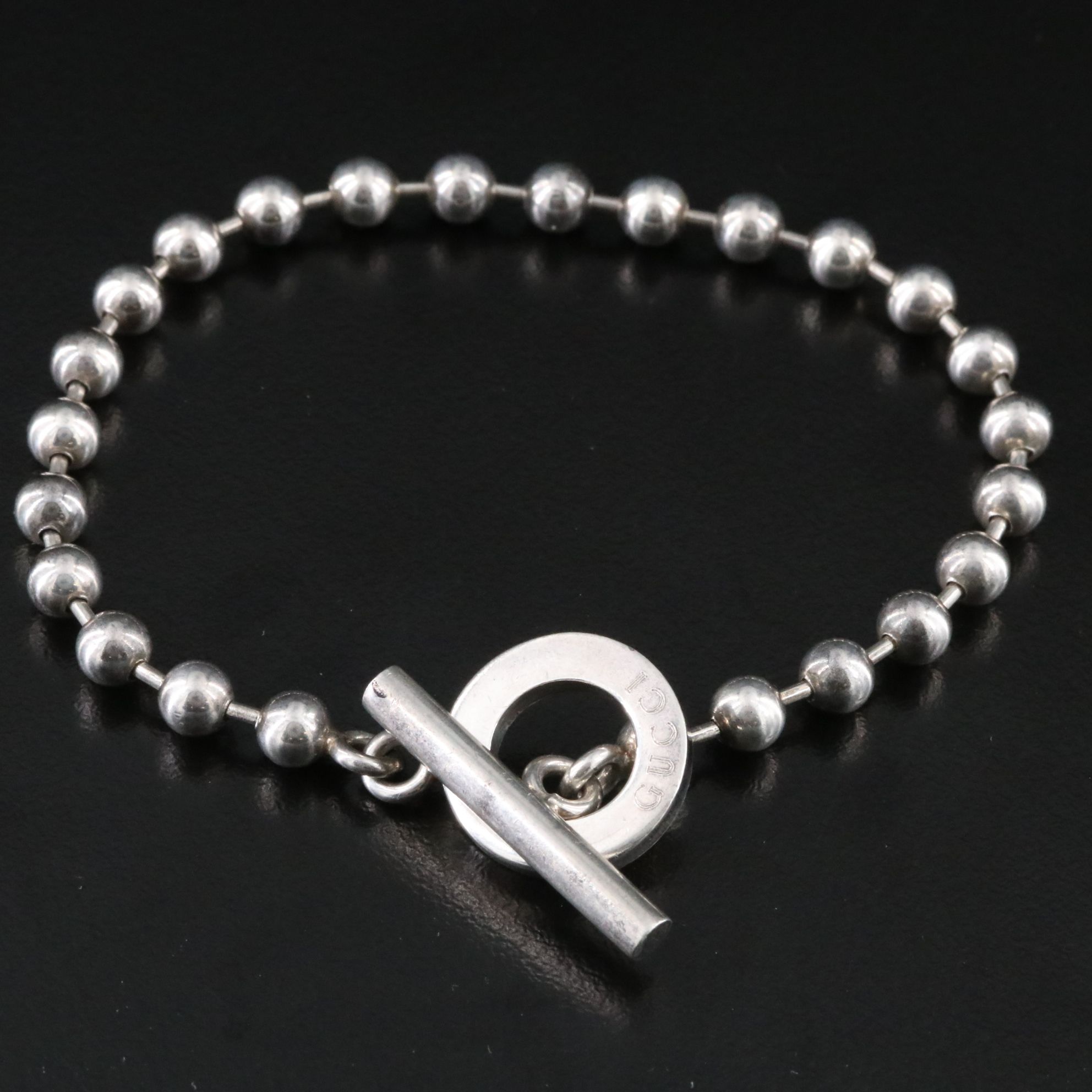 Gucci Sterling Ball Chain Bracelet