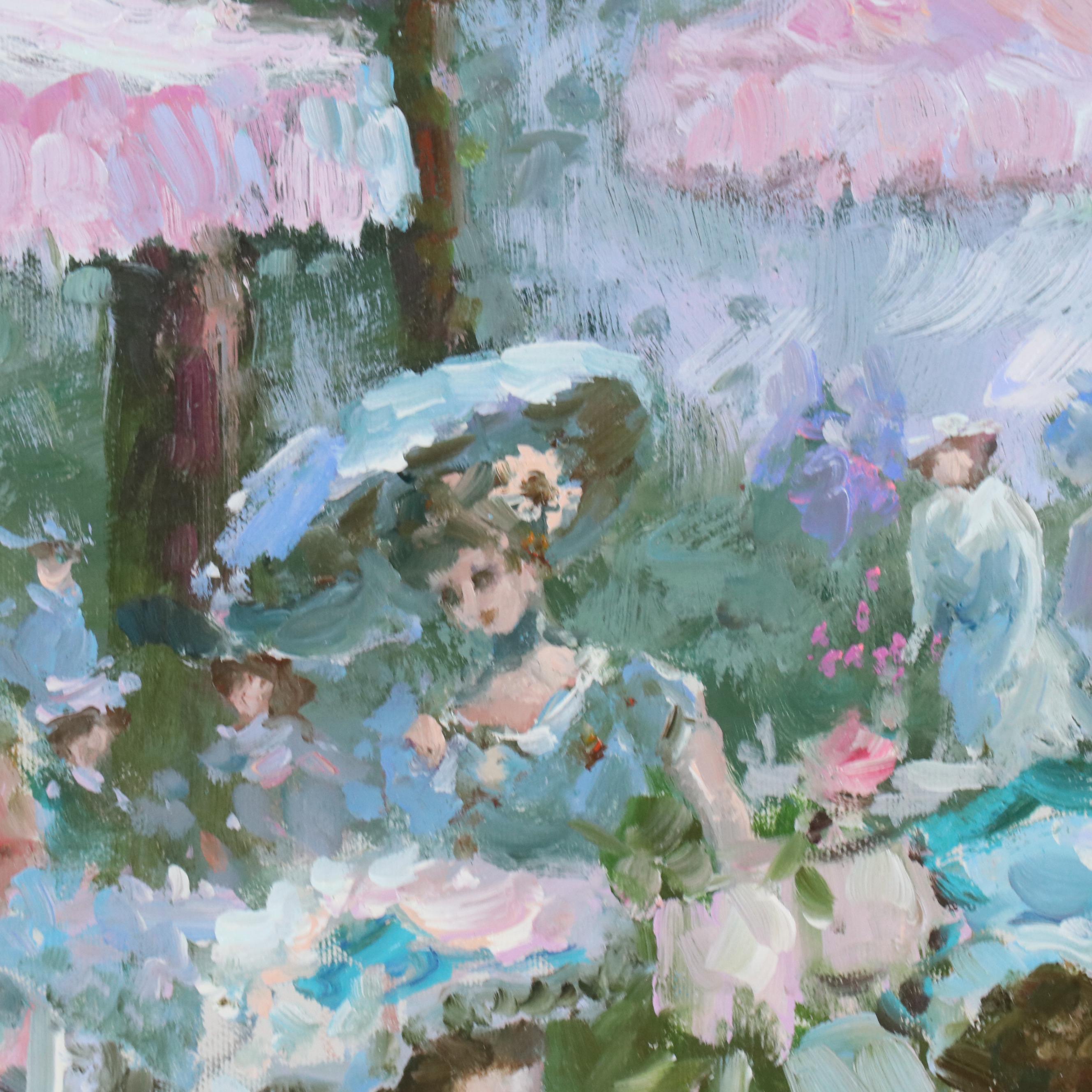 Oil Painting After Pierre Georges Jeanniot "Le Diner a l'Hotel Ritz"