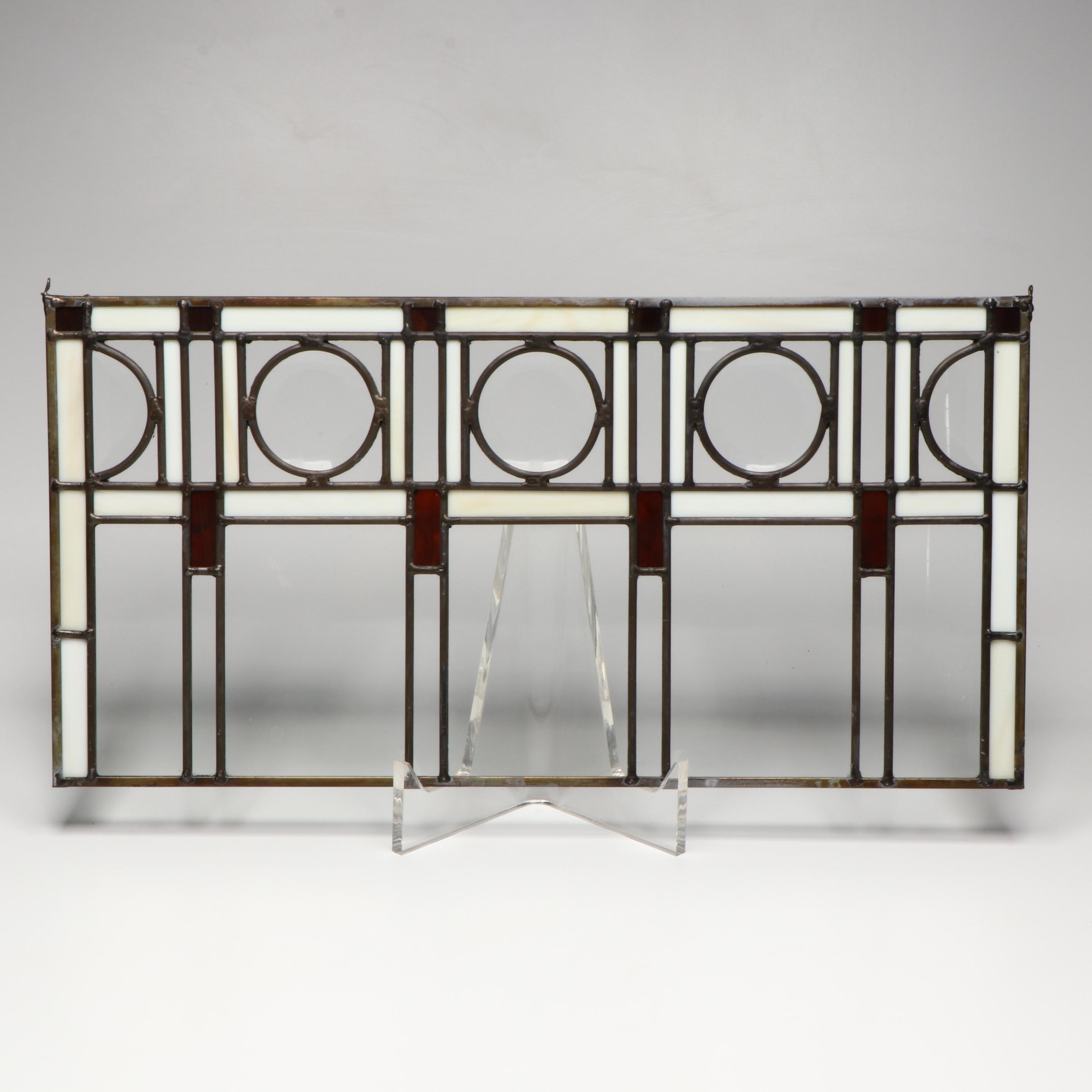 Arts & Crafts Style Stained Glass Panel