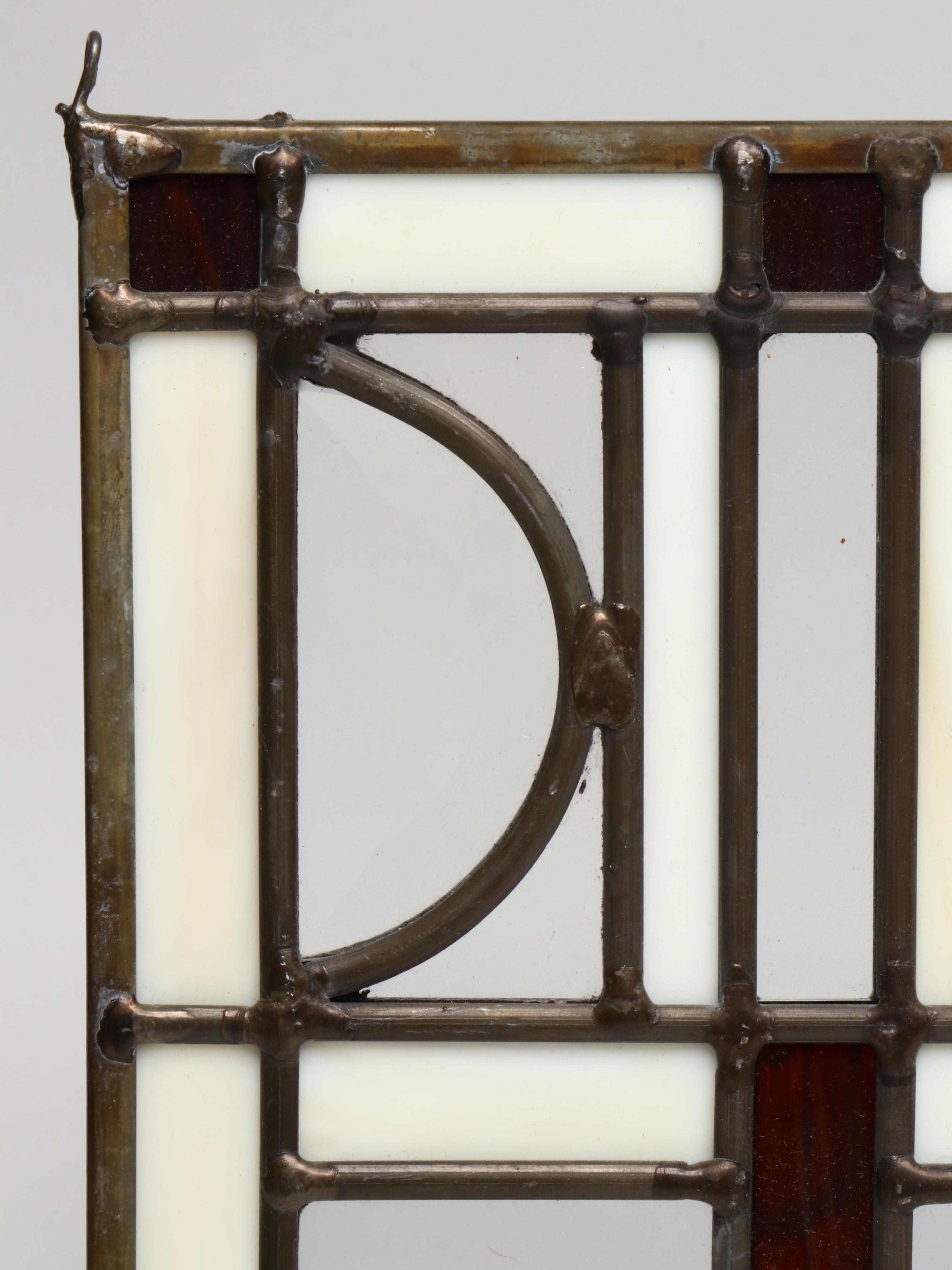 Arts & Crafts Style Stained Glass Panel