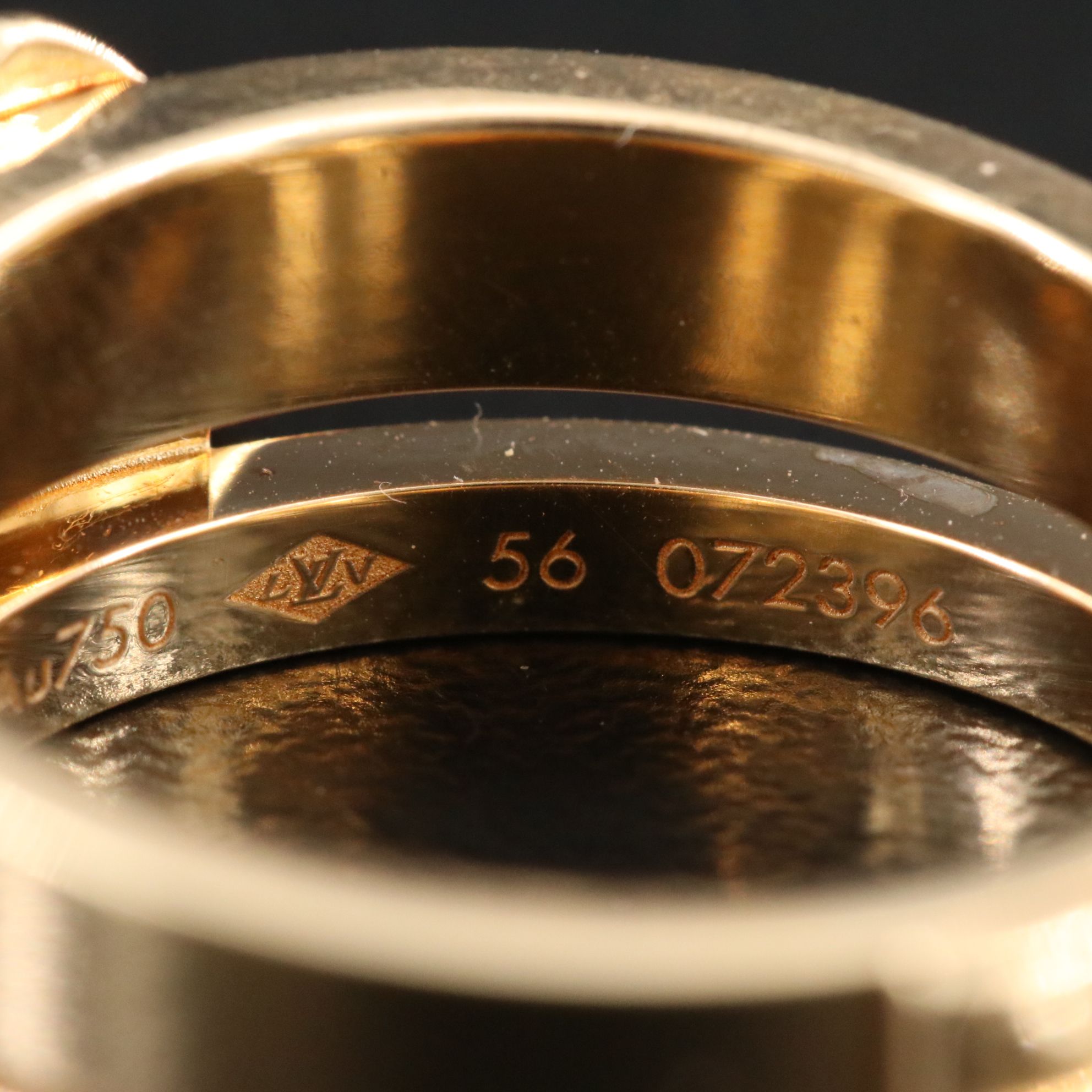 Louis Vuitton 18K Lockit Padlock Charm Ring