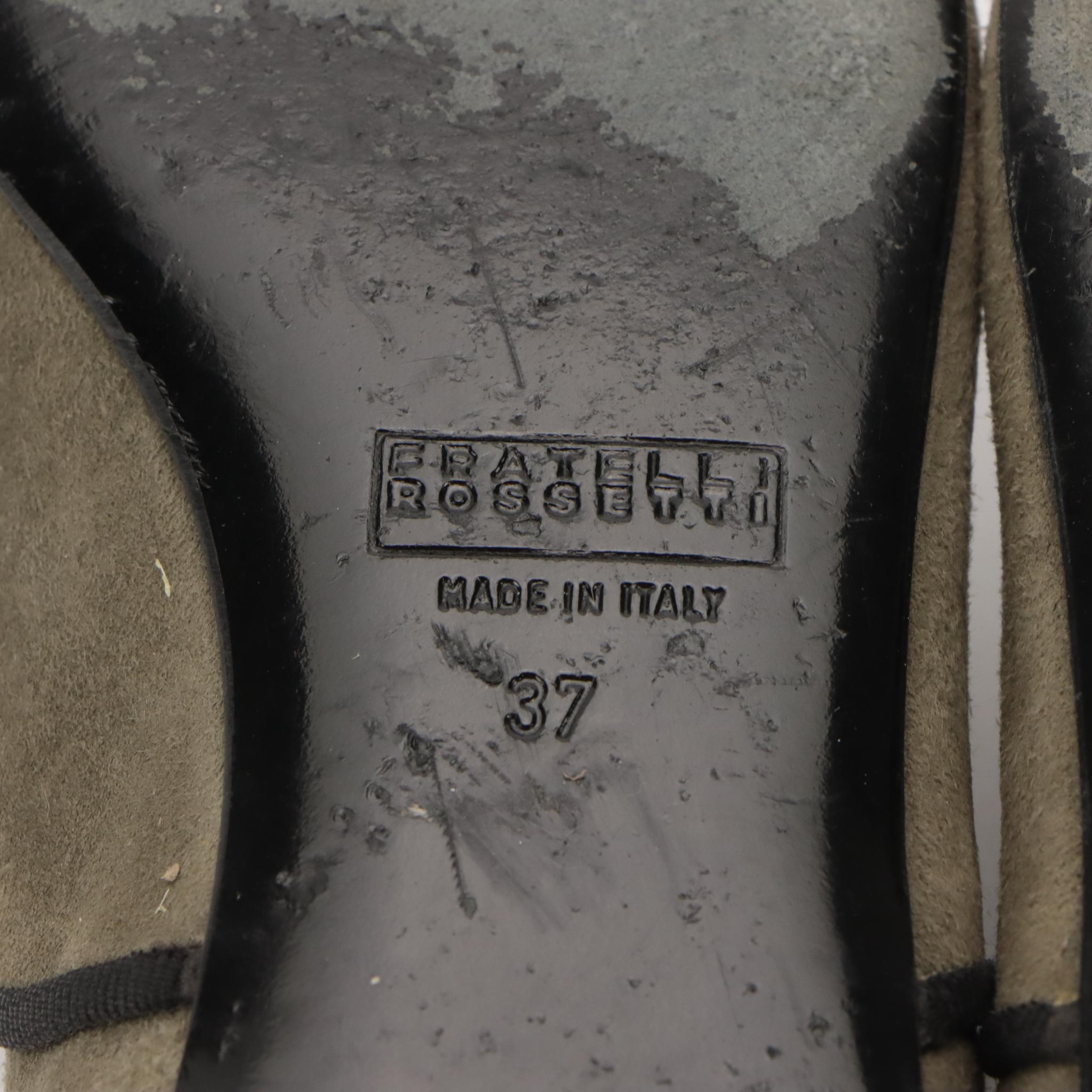 Fratelli Rossetti Green Suede and Grosgrain Cap-Toe Lace-Up Derby Shoes