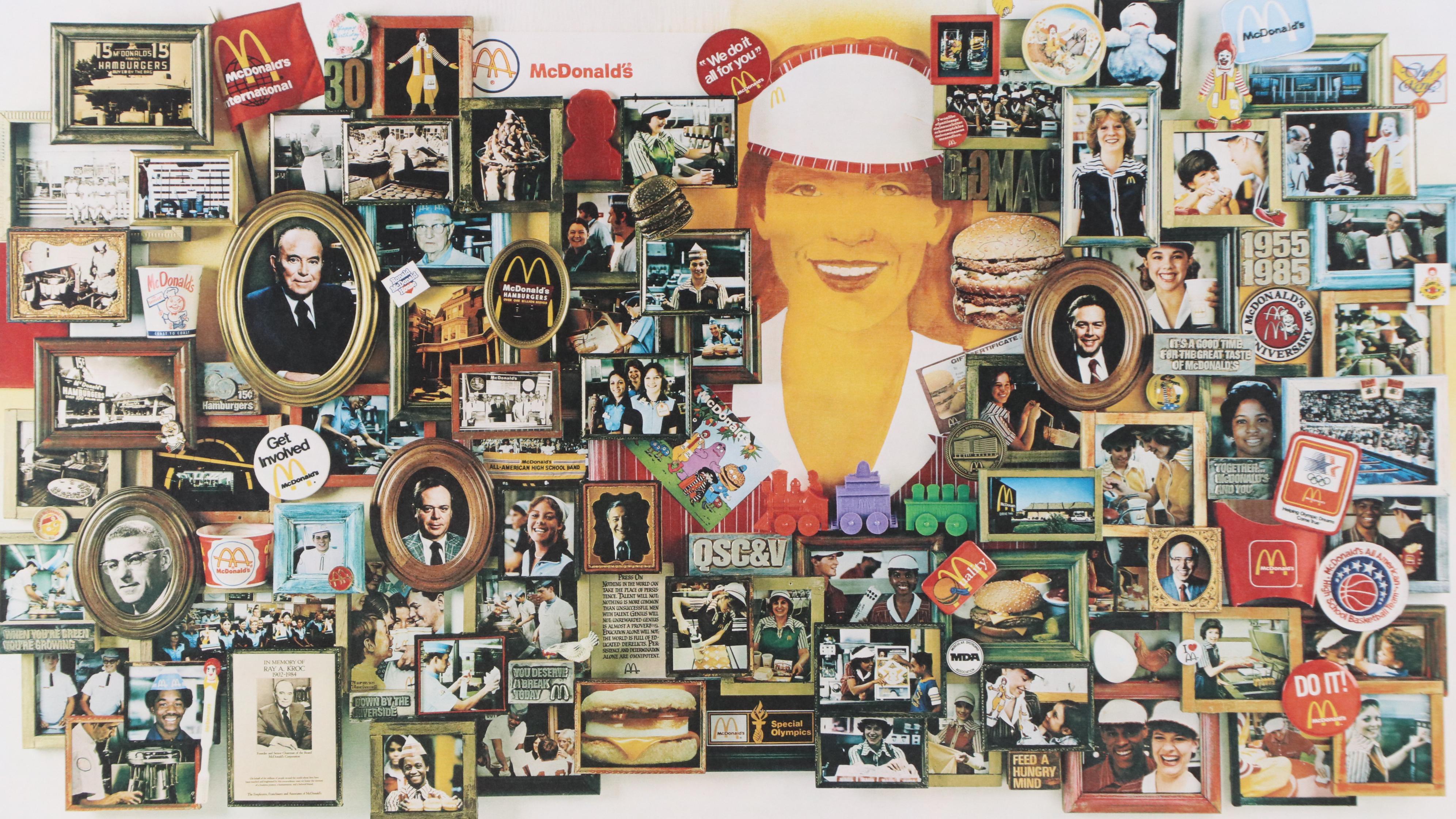 Large Lithograph Celebrating McDonald's 30th Anniversary, 1985