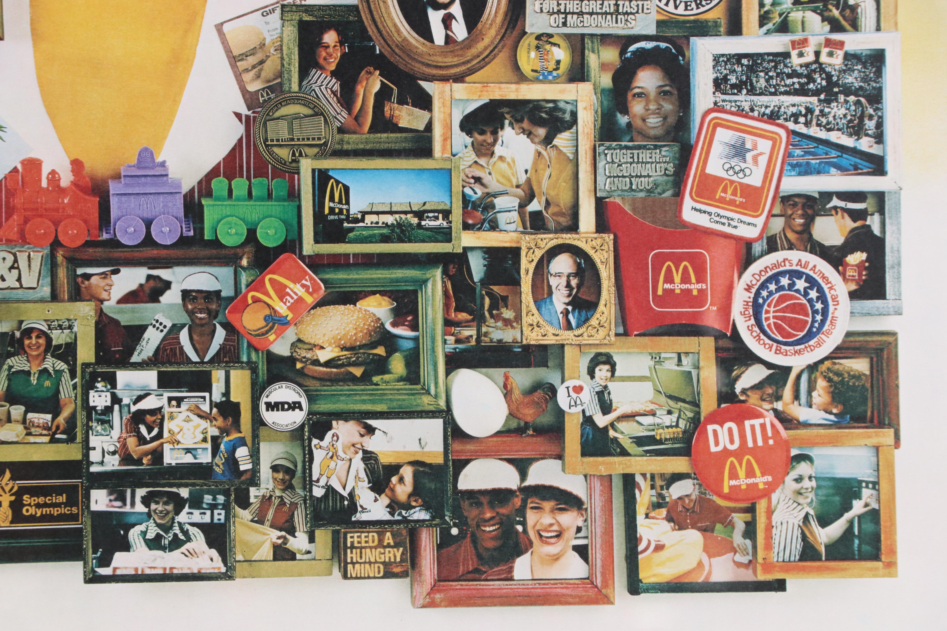 Large Lithograph Celebrating McDonald's 30th Anniversary, 1985
