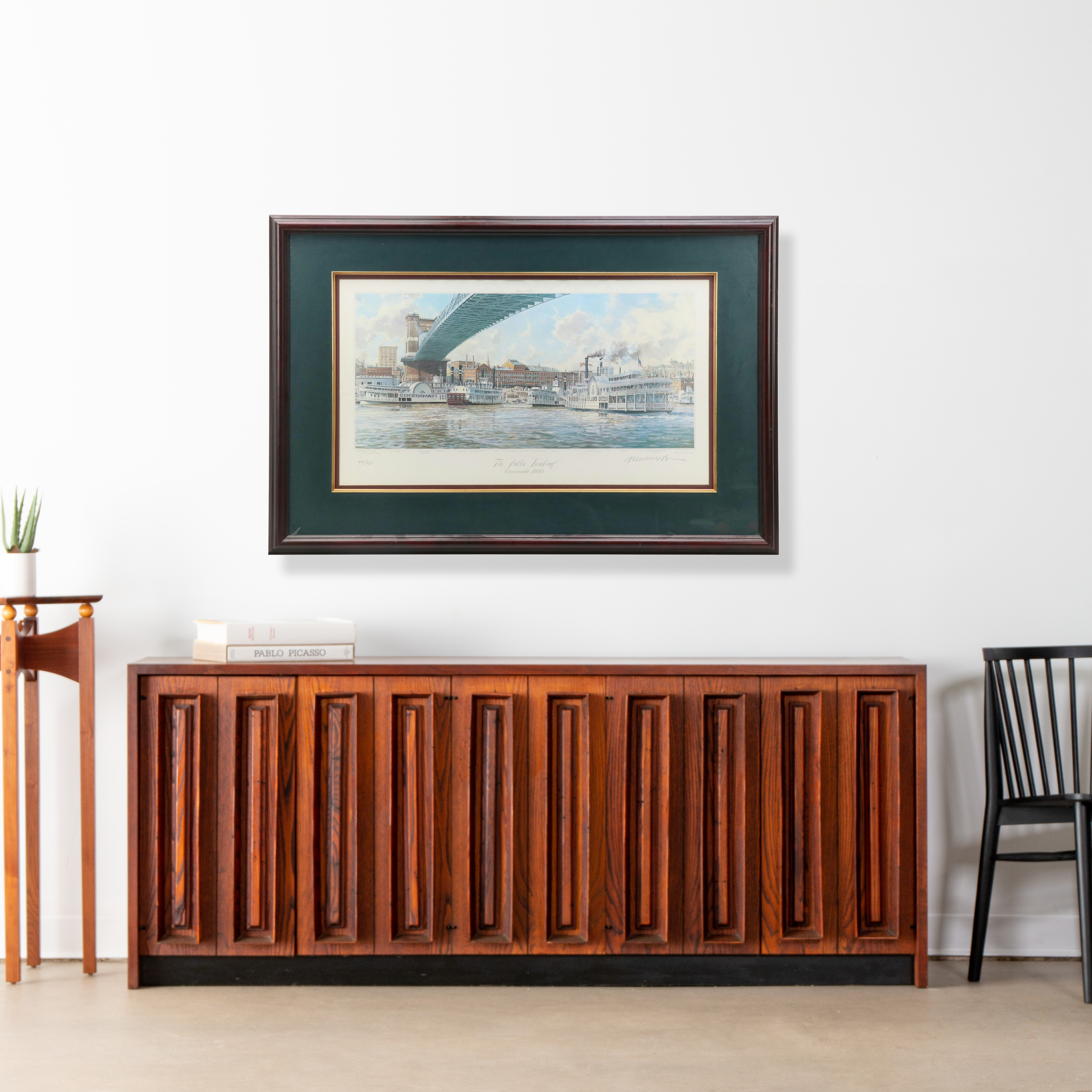 Michael Blaser Offset Lithograph "The Public Landing: Cincinnati, 1900," 1989