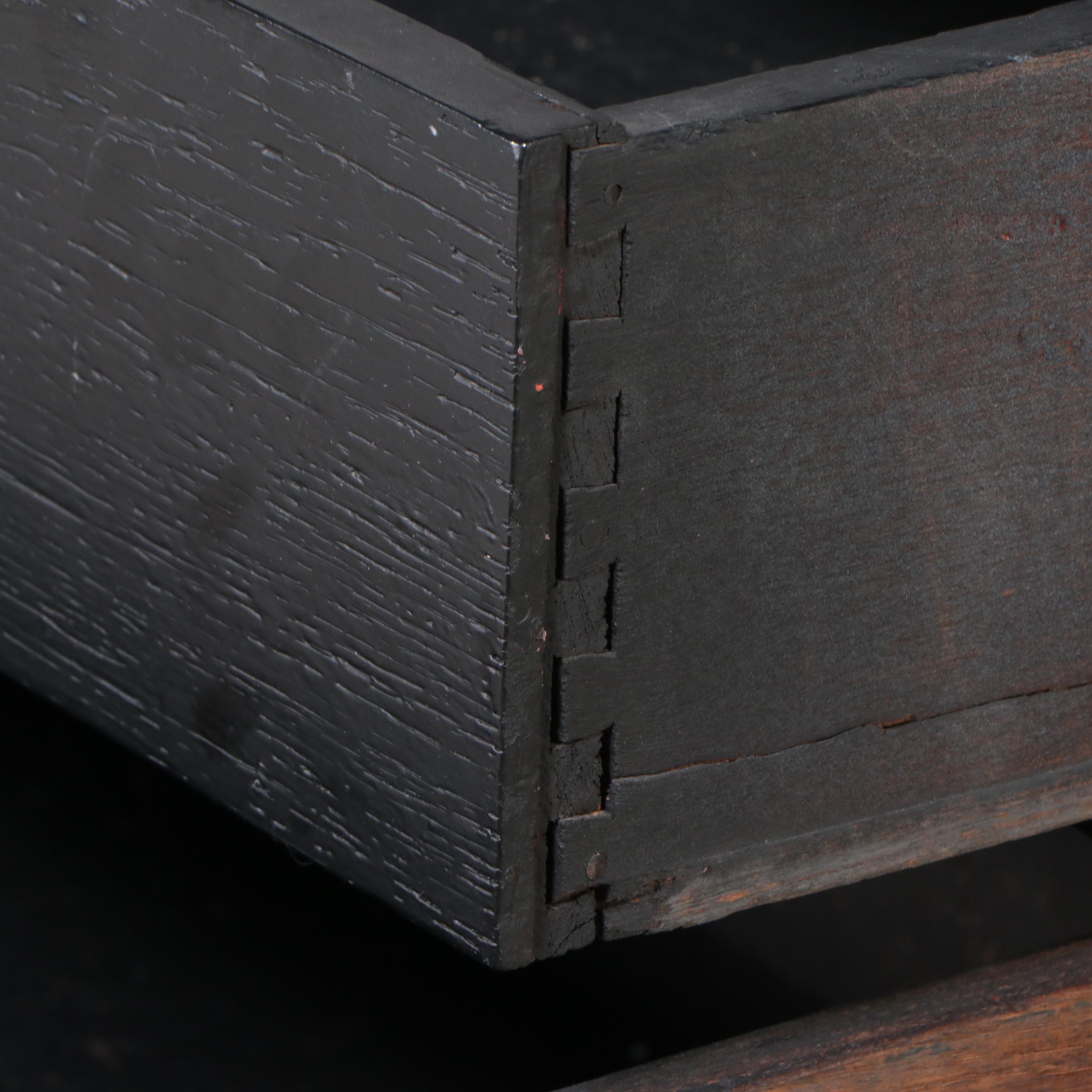 Traditional Style Painted Black Sideboard