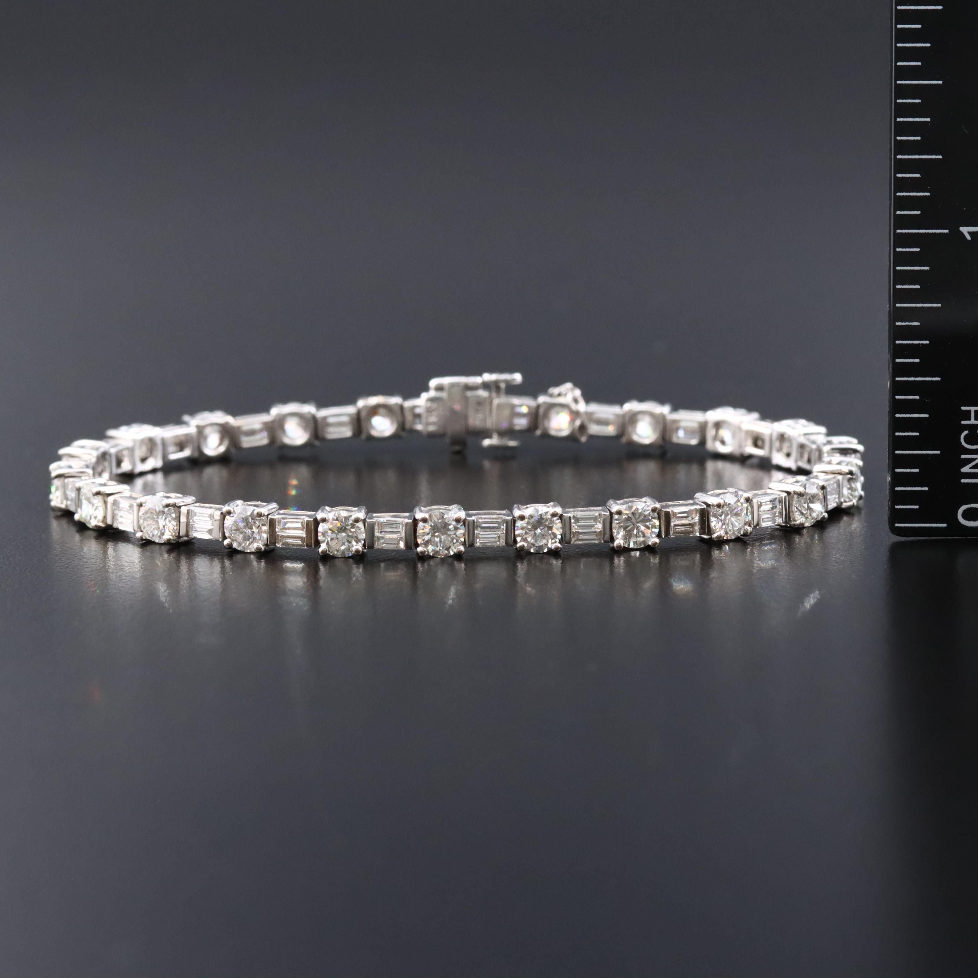 18K 6.48 CTW Diamond Line Bracelet