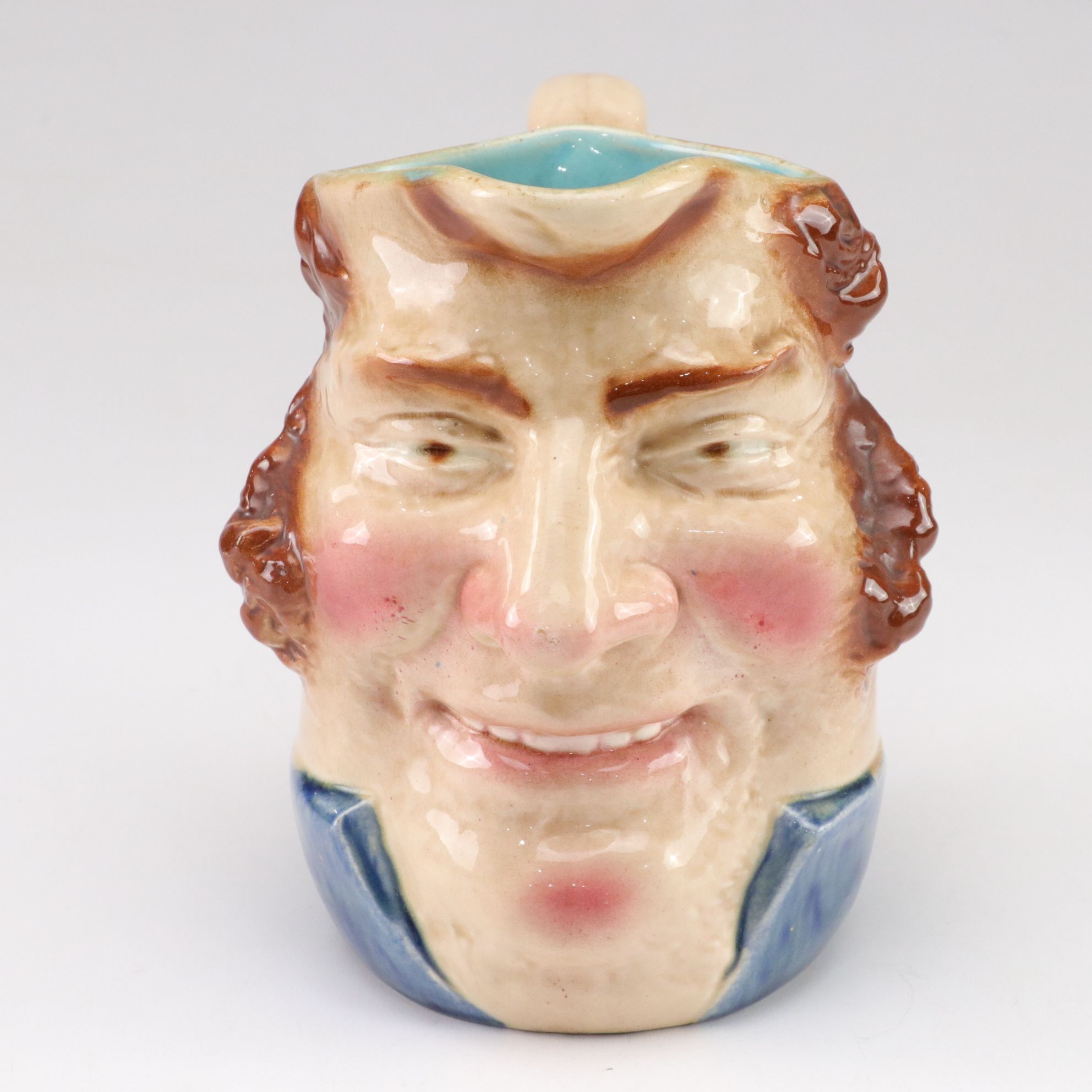 Sarreguemines  "John Bull" German Majolica Character Jug