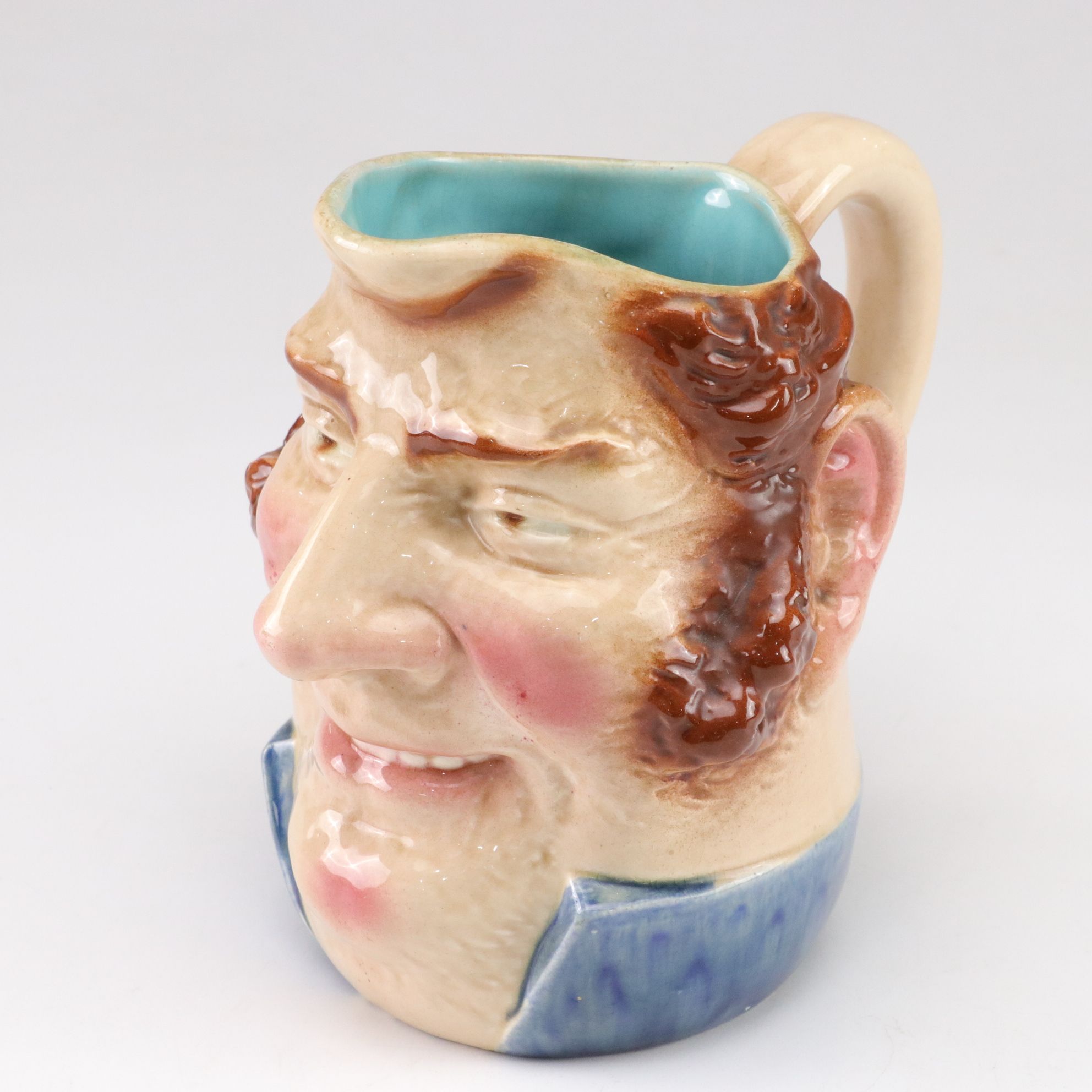 Sarreguemines  "John Bull" German Majolica Character Jug