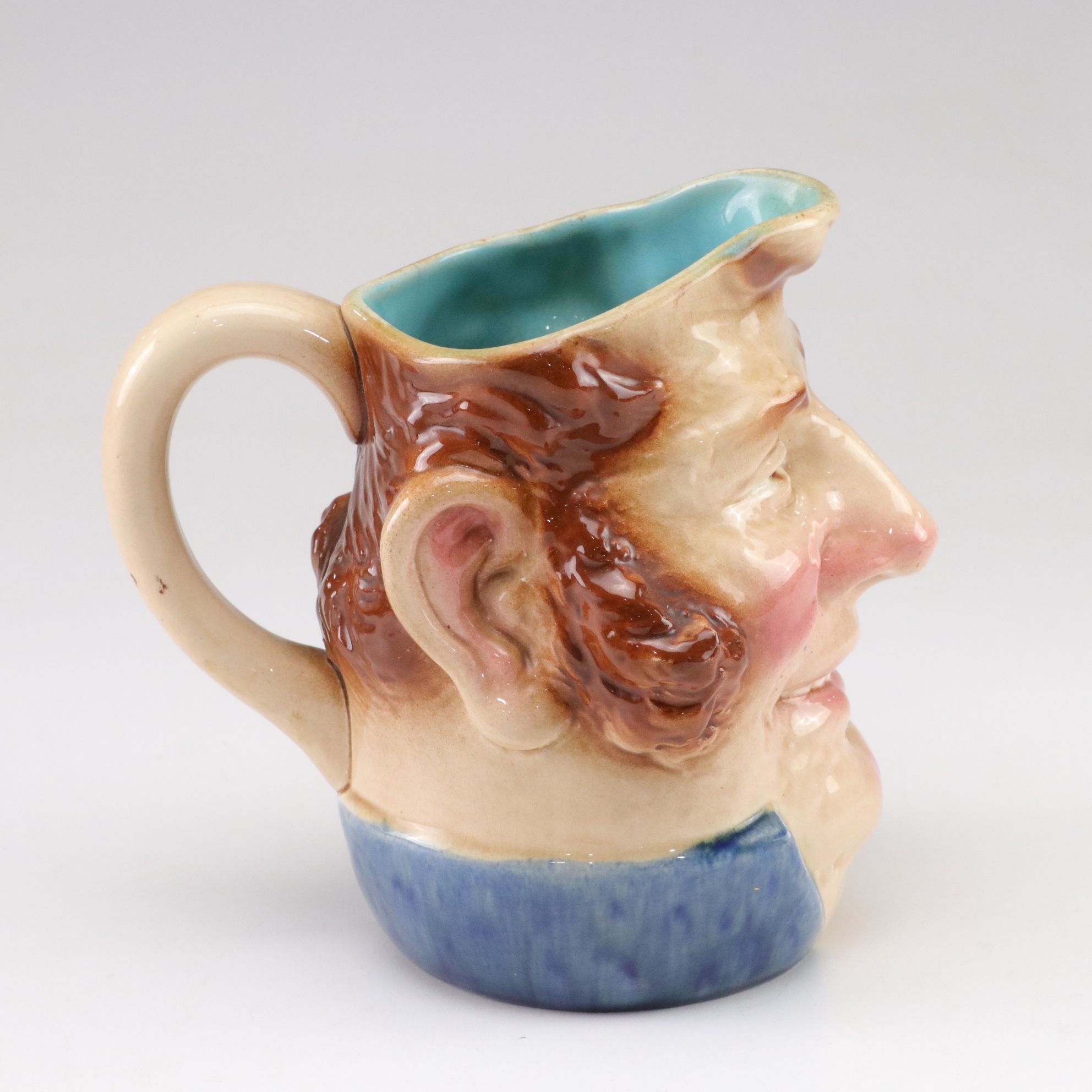 Sarreguemines  "John Bull" German Majolica Character Jug