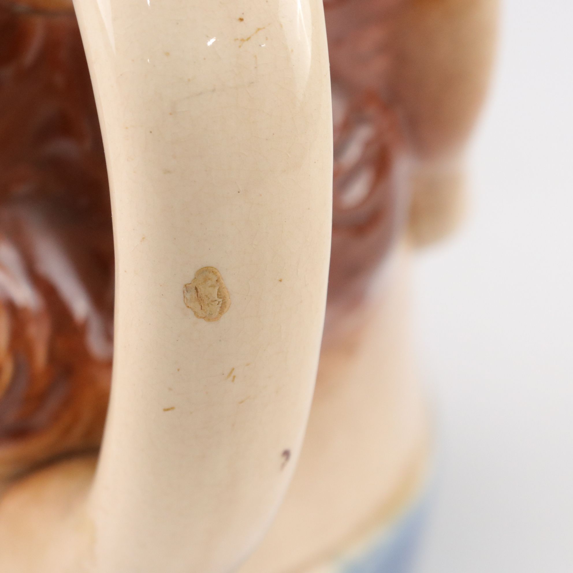 Sarreguemines  "John Bull" German Majolica Character Jug