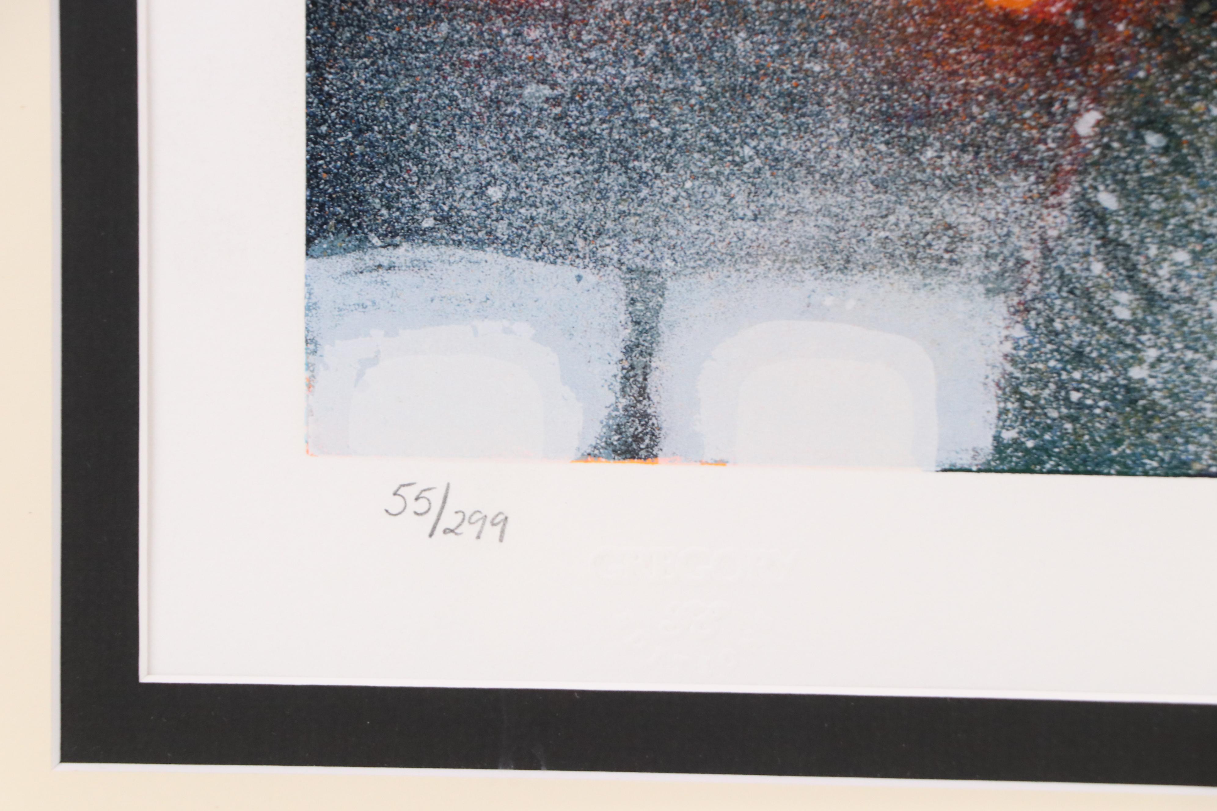 James Talmadge Serigraph, "Santa Monica Sunset," Late 20th Century