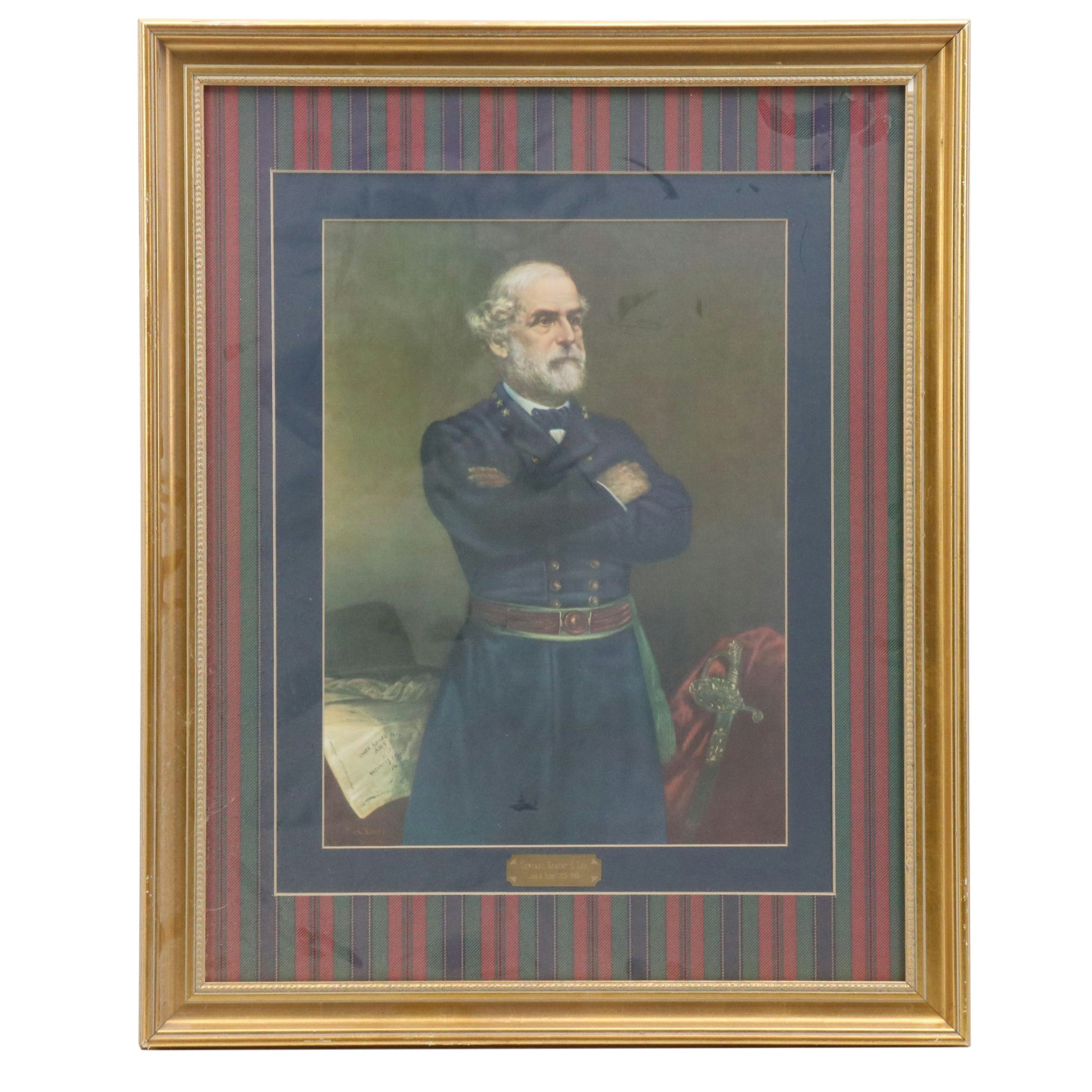 Offset Lithograph of General Robert E. Lee After John Adams Elder