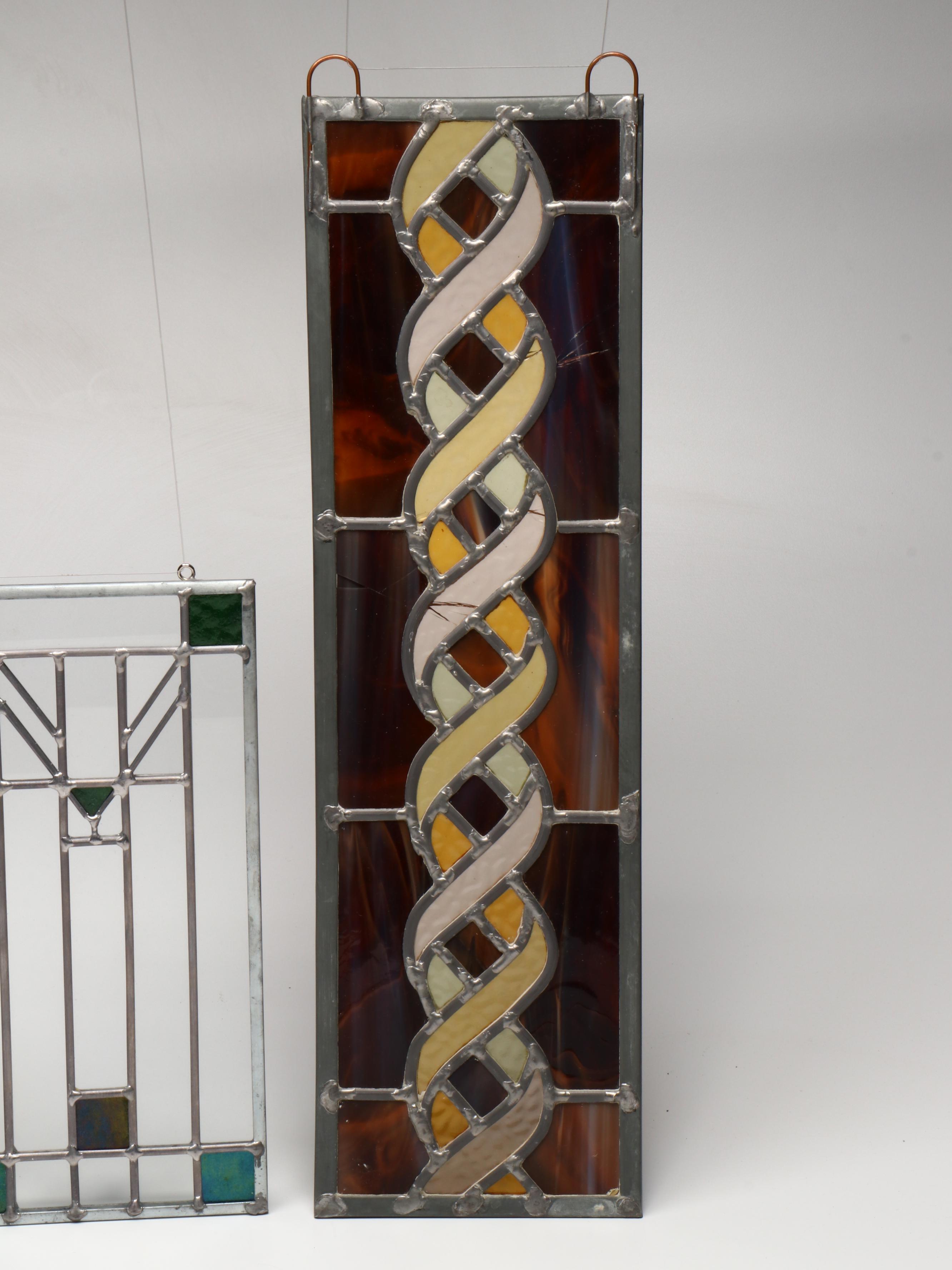 Arts & Crafts Style and Other Stained Glass Window Panels